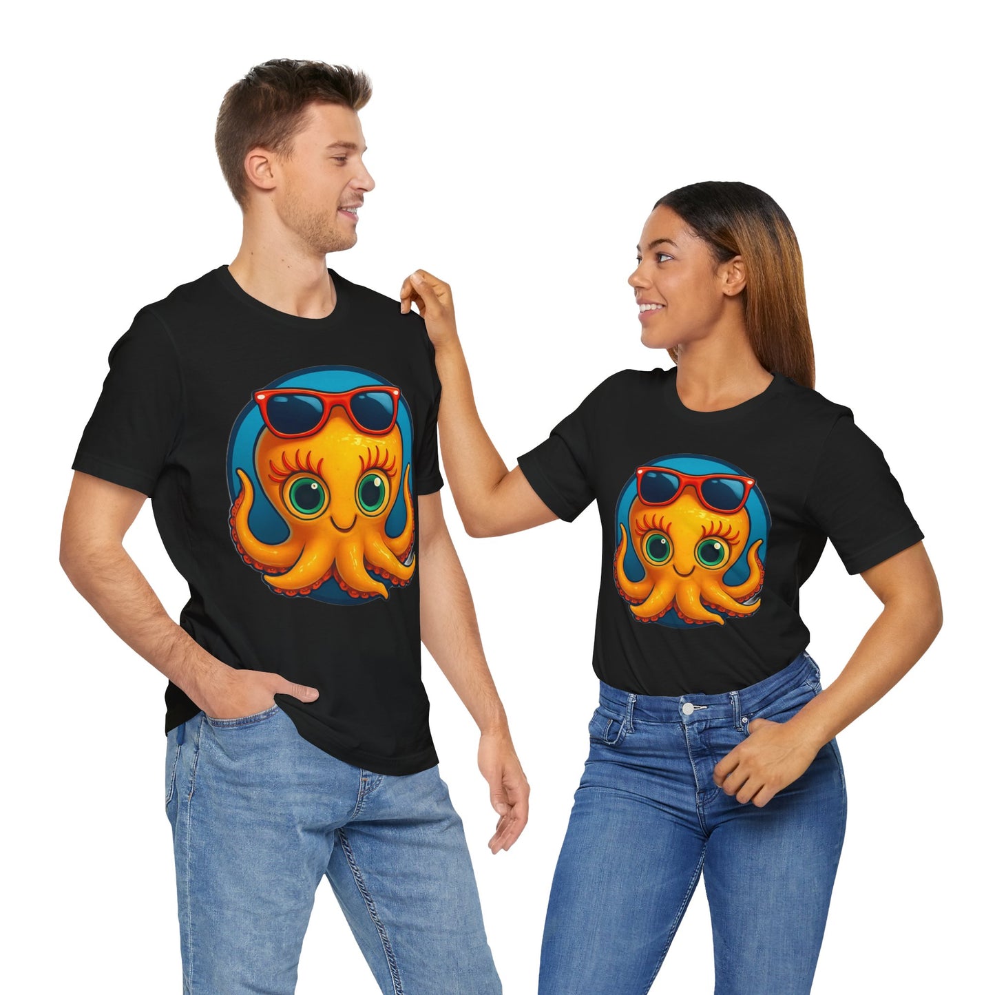 Cool Octopus Graphic Tee - Fun Unisex Jersey Short Sleeve T-Shirt