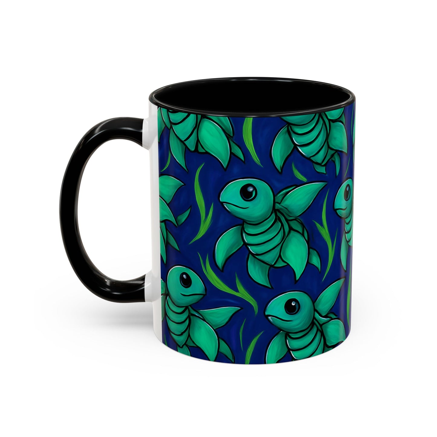 Whimsical Sea Turtle Accent Coffee Mug - 11/15oz