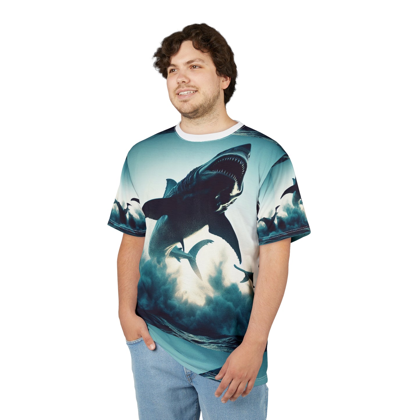 Ocean Adventure Shark Tee - Unisex Cut & Sew Shirt