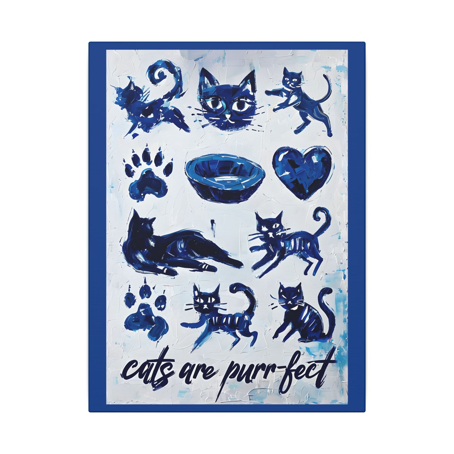 Cat-Themed Wall Art Canvas Print, Perfect for Cat Lovers, Home Decor, Gift for Cat Owners, Pet Lovers, Animal Wall Art