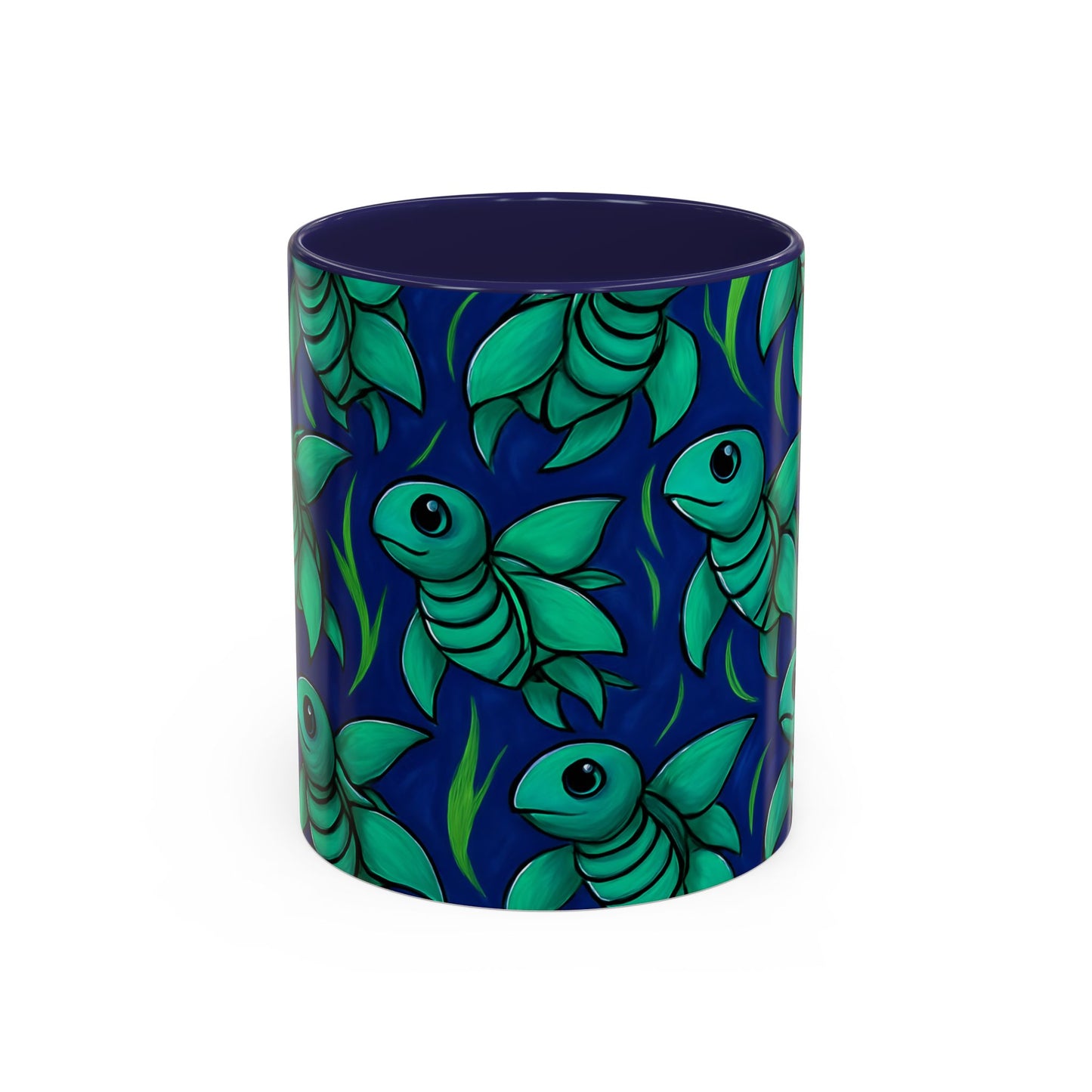 Whimsical Sea Turtle Accent Coffee Mug - 11/15oz