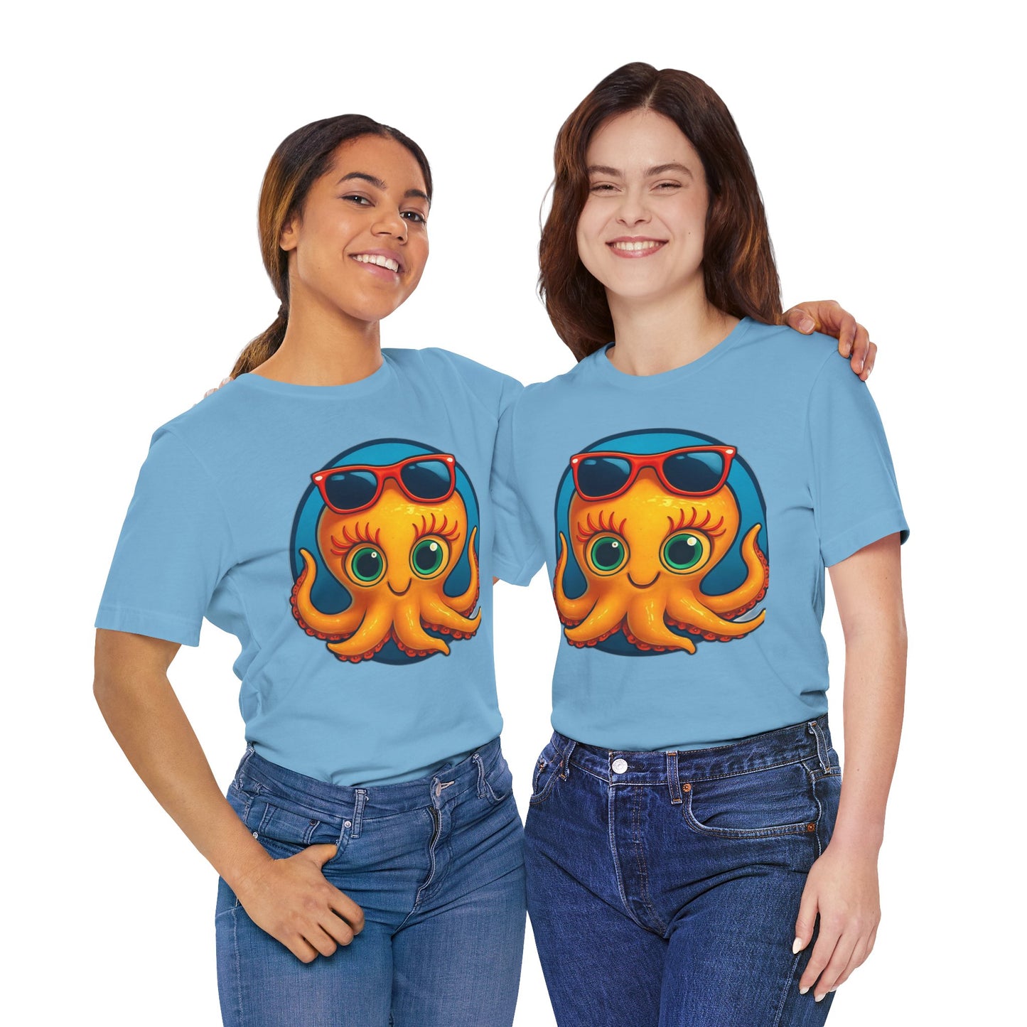 Cool Octopus Graphic Tee - Fun Unisex Jersey Short Sleeve T-Shirt