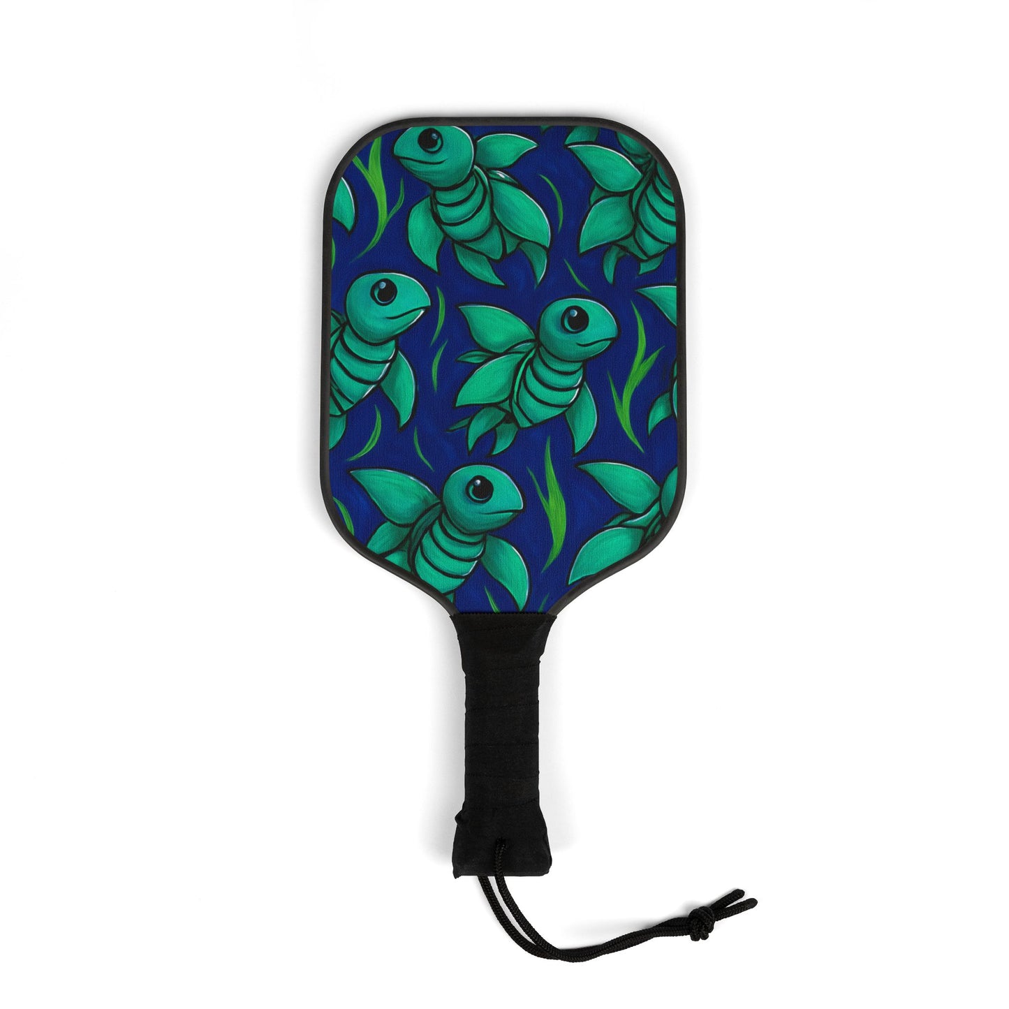 Whimsical Sea Turtle Pickleball Paddle Set with Balls - Fun & Vibrant Design for Enthusiasts