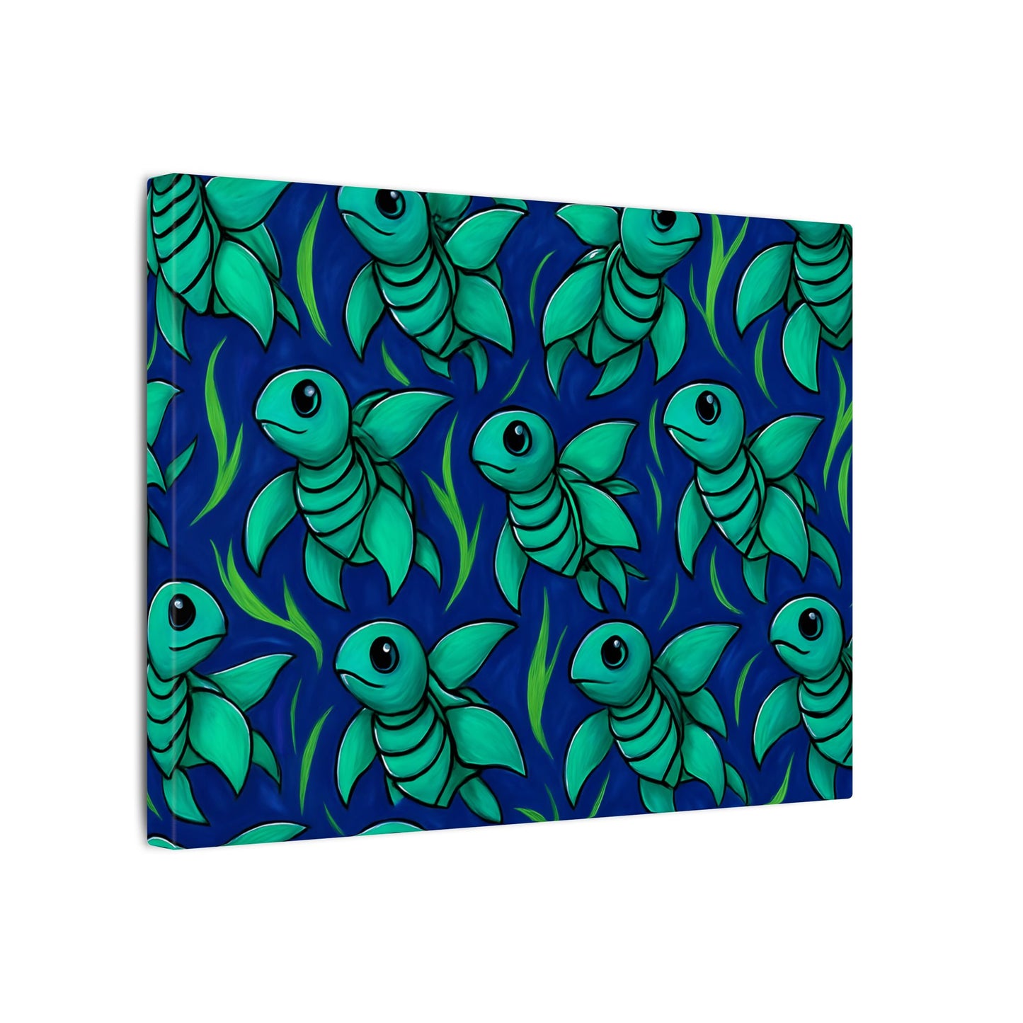 Whimsical Turtle Art Canvas Print
