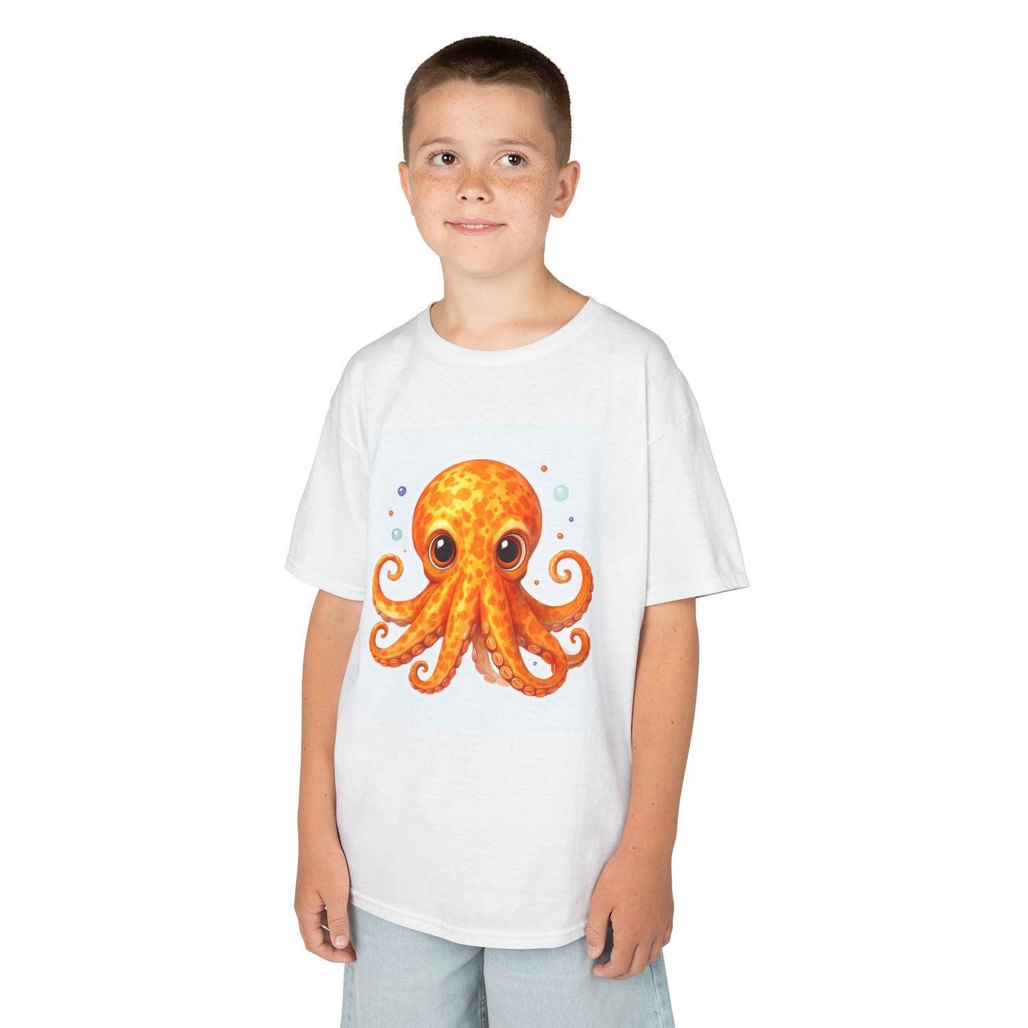Kids Colorful Octopus Tee - Fun & Playful Cotton Shirt for Children