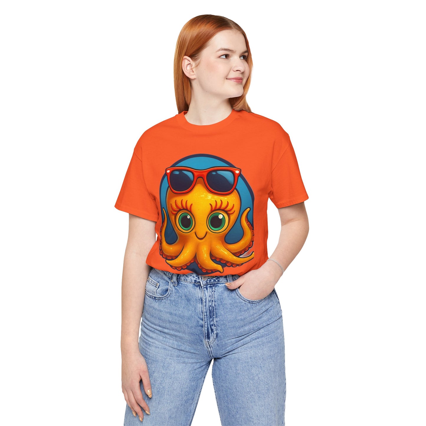 Cool Octopus Graphic Tee - Fun Unisex Jersey Short Sleeve T-Shirt