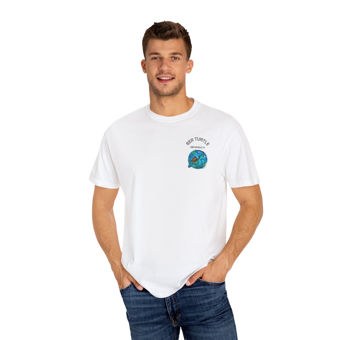 Sea Turtle University Unisex Garment-Dyed T-shirt