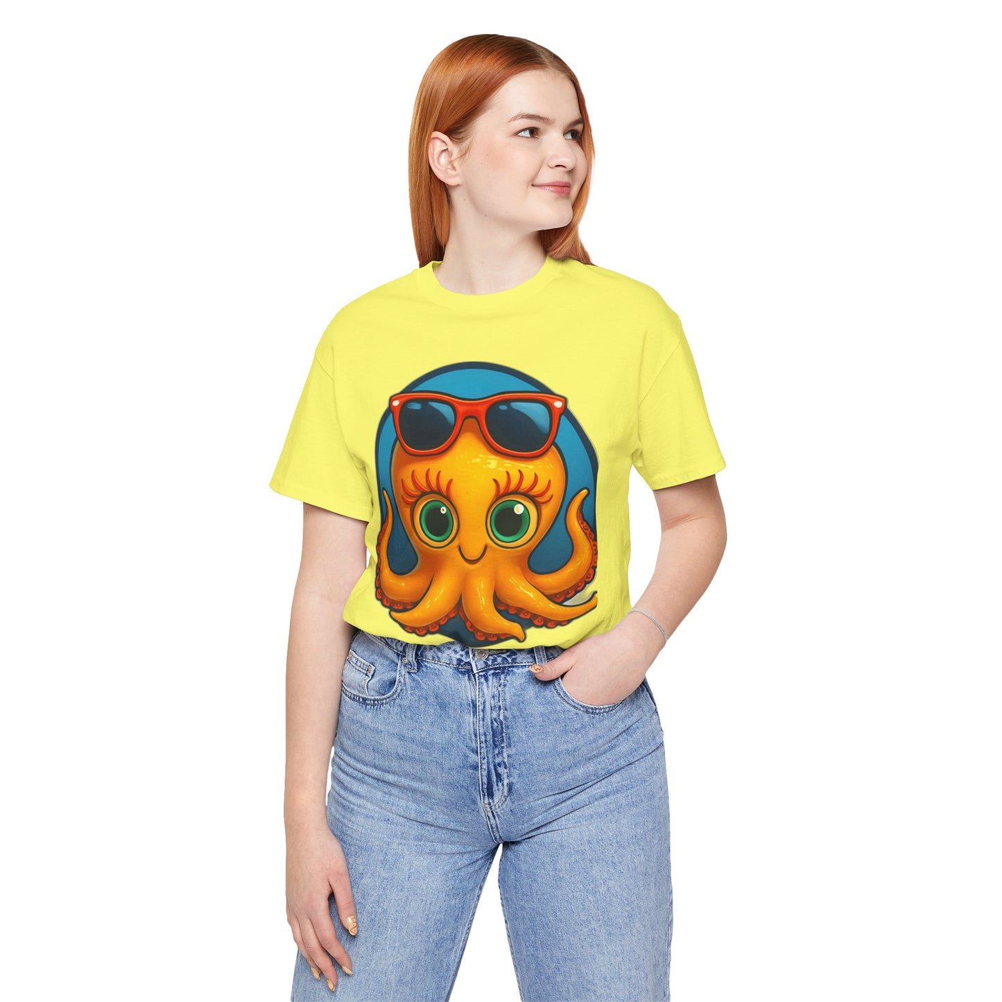 Cool Octopus Graphic Tee - Fun Unisex Jersey Short Sleeve T-Shirt