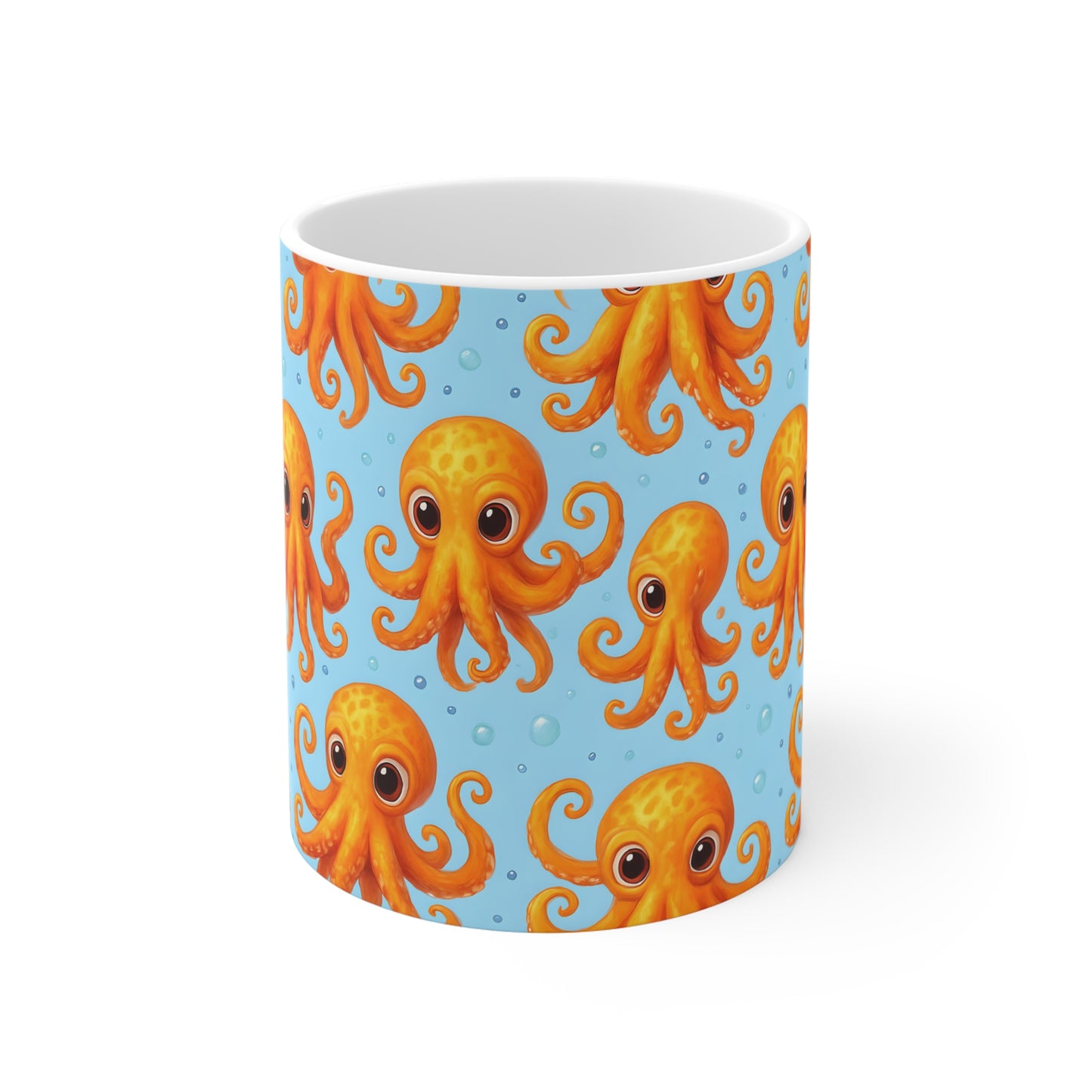 Cute Octopus 11oz Mug - Colorful Sea Creature Design for Ocean Lovers