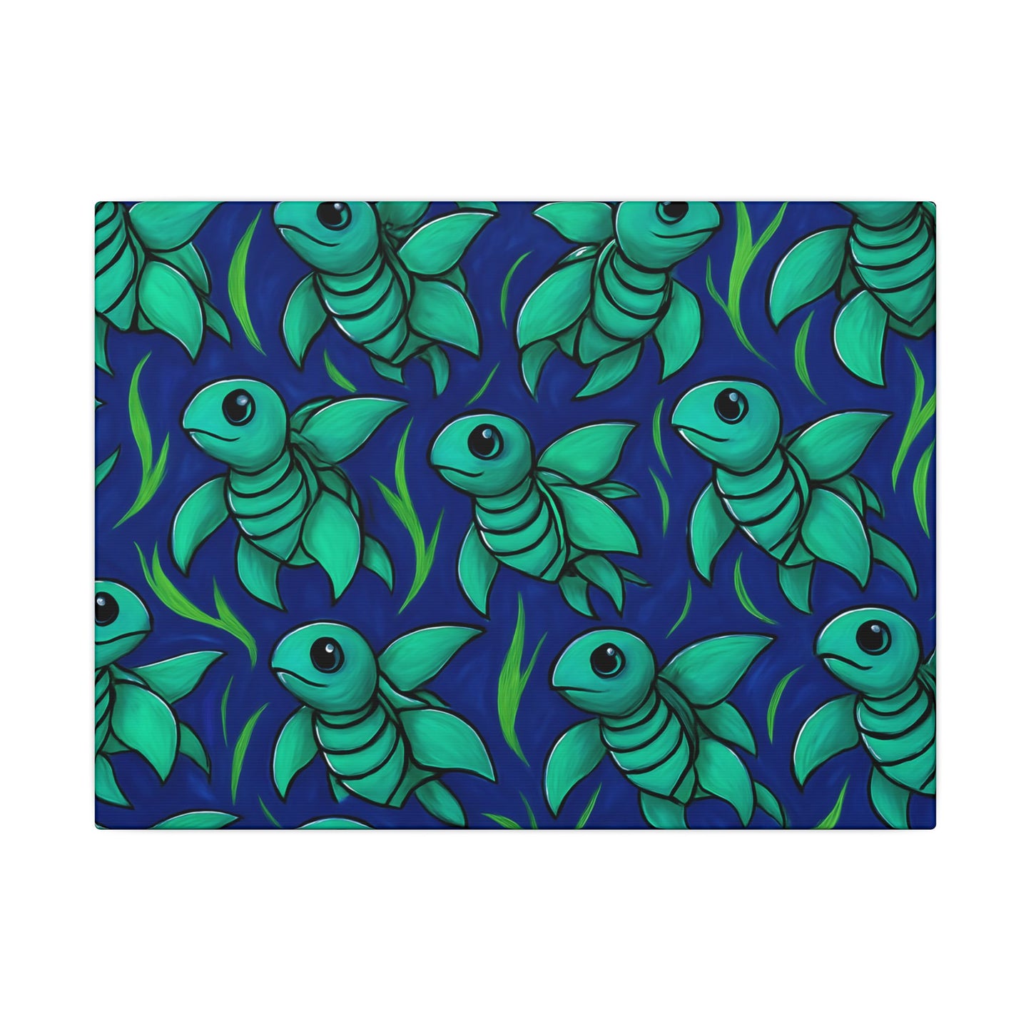 Whimsical Turtle Art Canvas Print