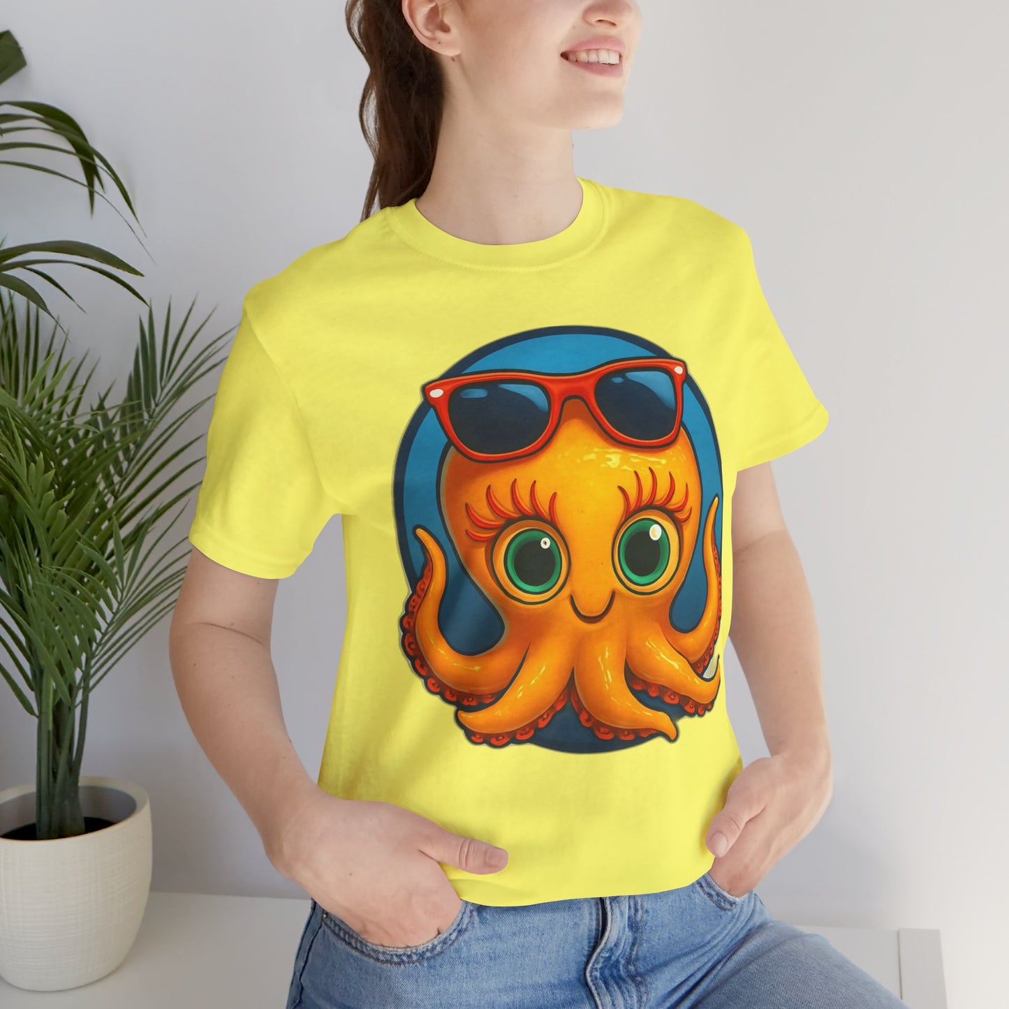 Cool Octopus Graphic Tee - Fun Unisex Jersey Short Sleeve T-Shirt