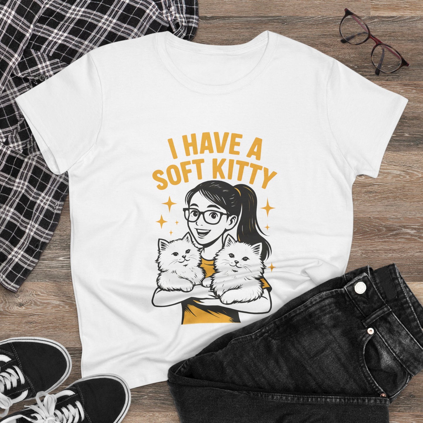 Cute Cat Lover's Tee - "I Have a Soft Kitty"