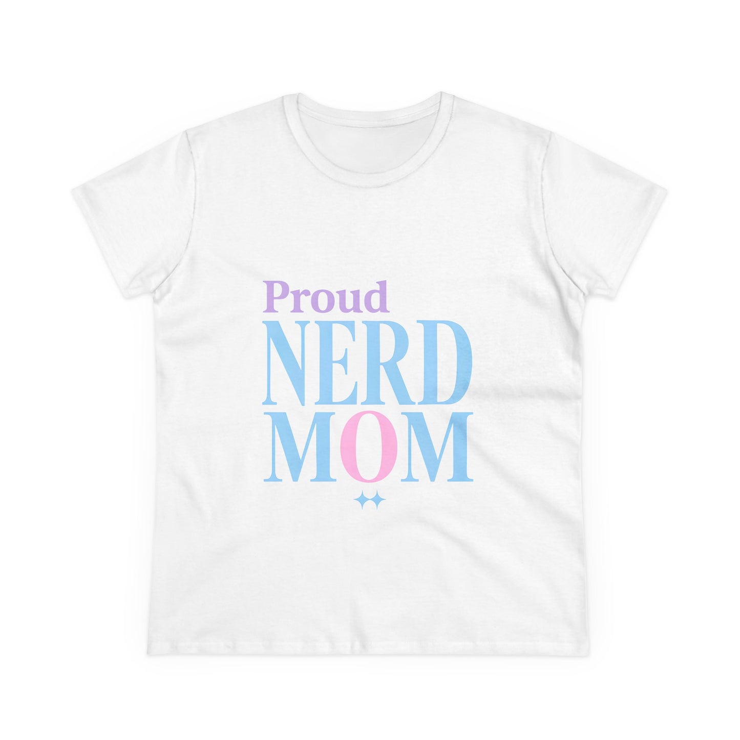 Proud Nerd Mom Tee - Midweight Cotton Shirt for Geeky Moms
