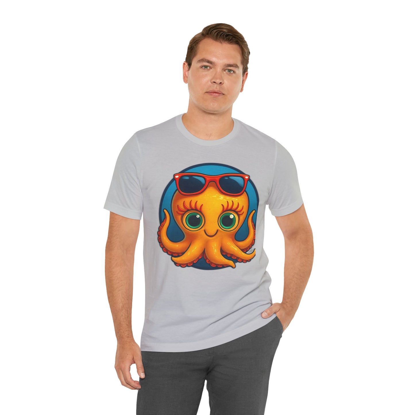 Cool Octopus Graphic Tee - Fun Unisex Jersey Short Sleeve T-Shirt