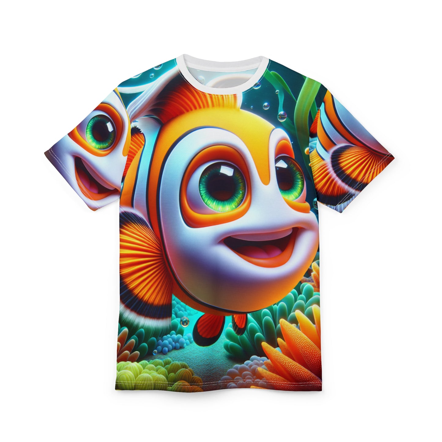 Vibrant Clownfish Unisex Graphic Tee, Perfect for Beach Days, Ocean Lovers, Summer Fun, Gift for Kids, Aquatic Adventure