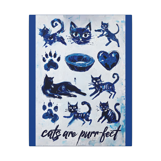 Cat-Themed Wall Art Canvas Print, Perfect for Cat Lovers, Home Decor, Gift for Cat Owners, Pet Lovers, Animal Wall Art