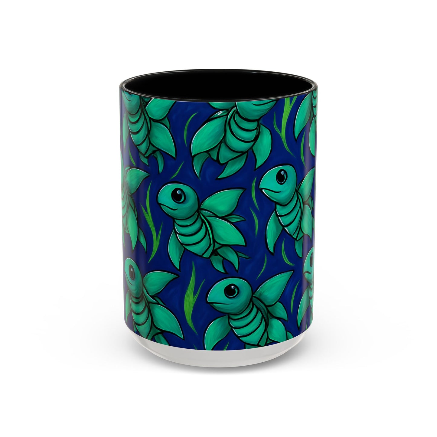 Whimsical Sea Turtle Accent Coffee Mug - 11/15oz