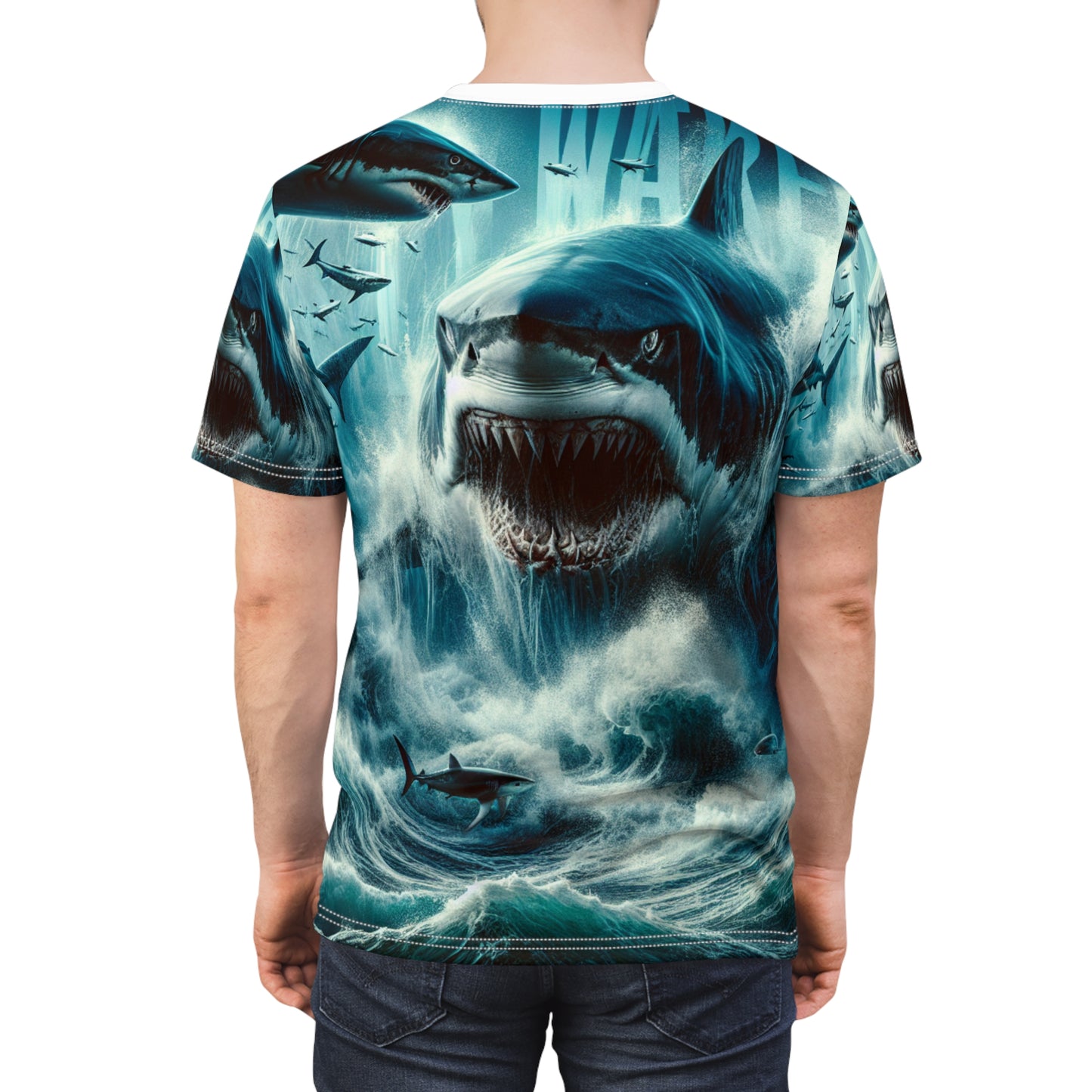 Oceanic Shark Graphic Tee - Bold Unisex Cut & Sew Shirt for Shark Lovers