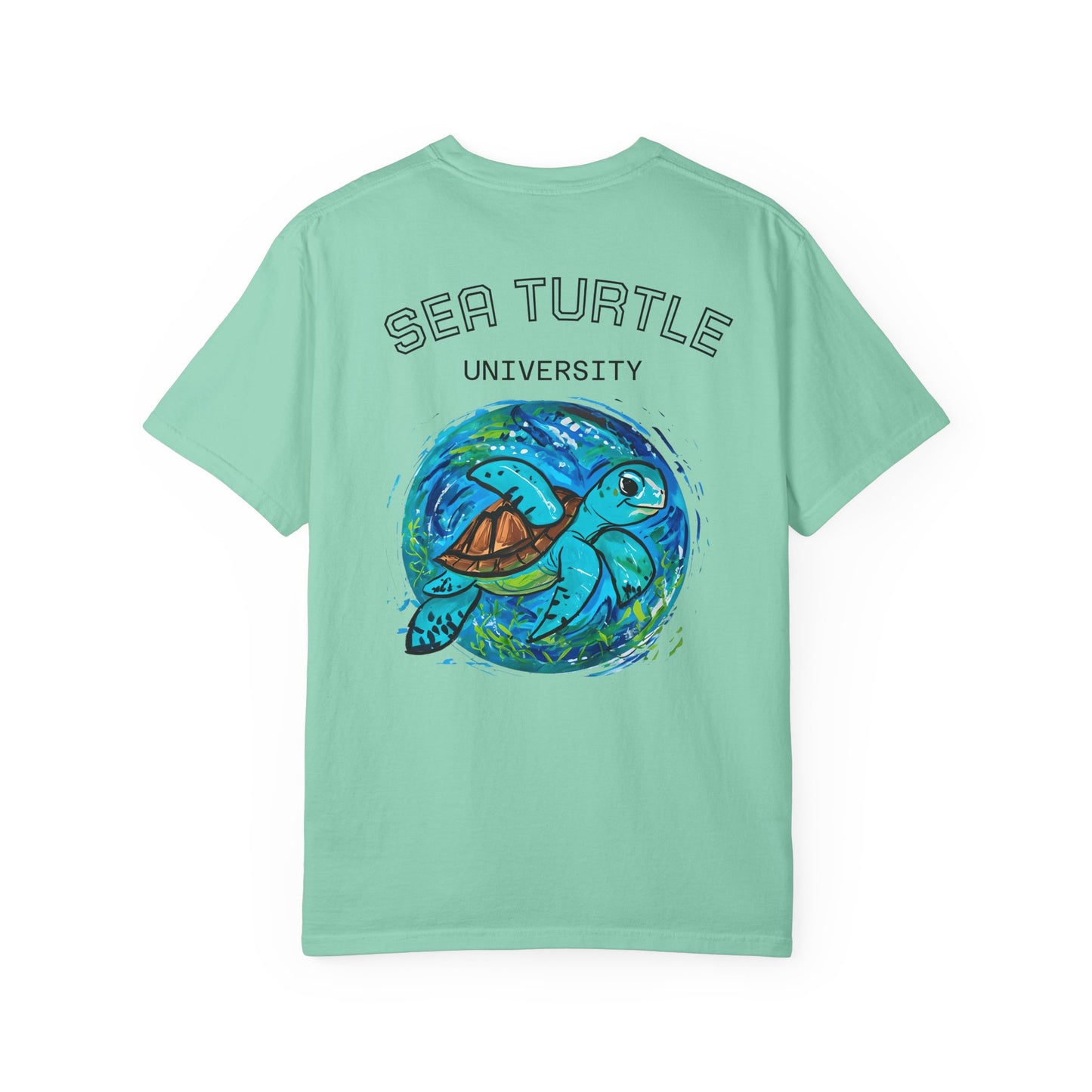 Sea Turtle University Unisex Garment-Dyed T-shirt