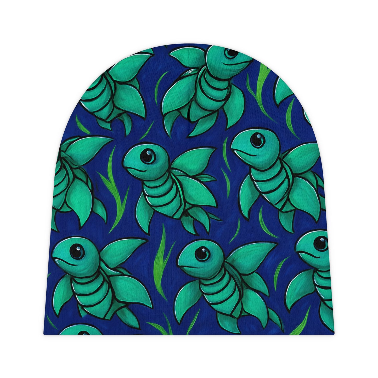 Cute Sea Turtle Baby Beanie - Adorable Infant Winter Hat