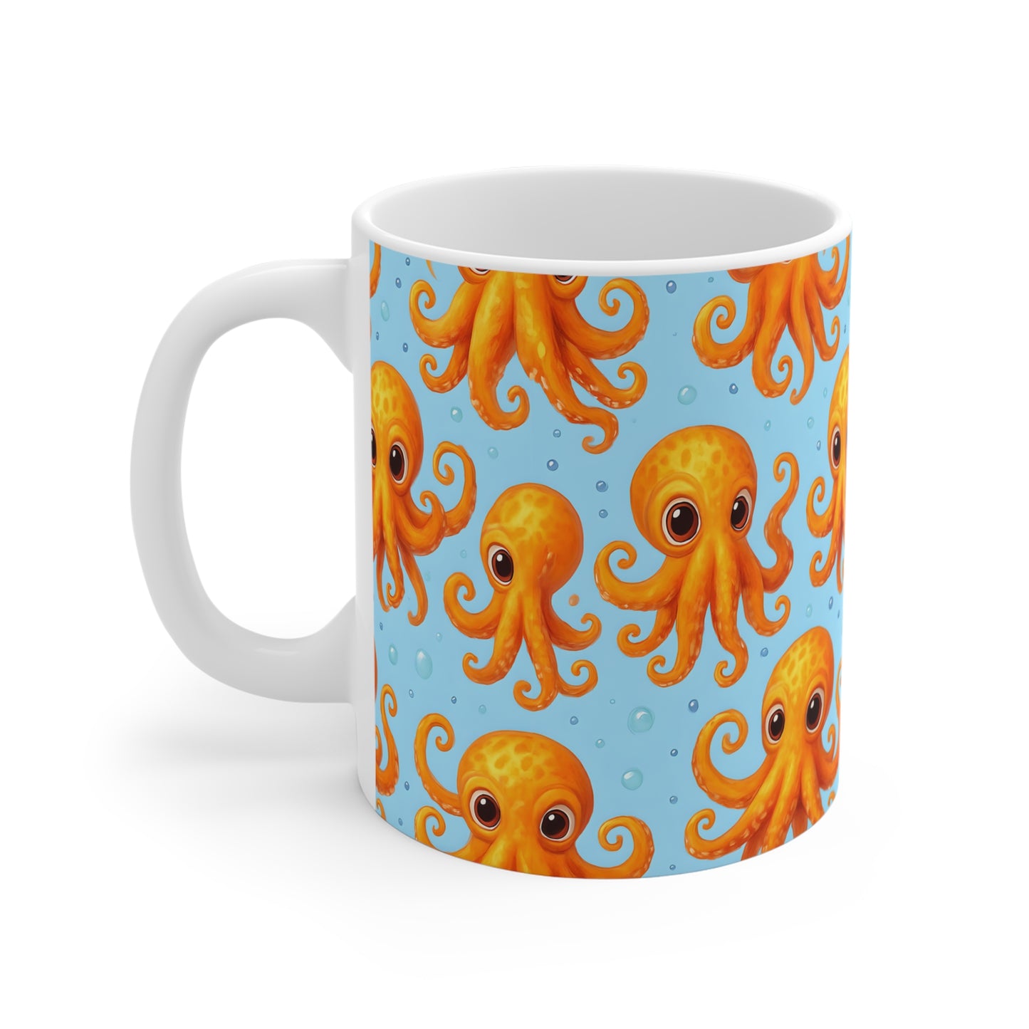 Cute Octopus 11oz Mug - Colorful Sea Creature Design for Ocean Lovers