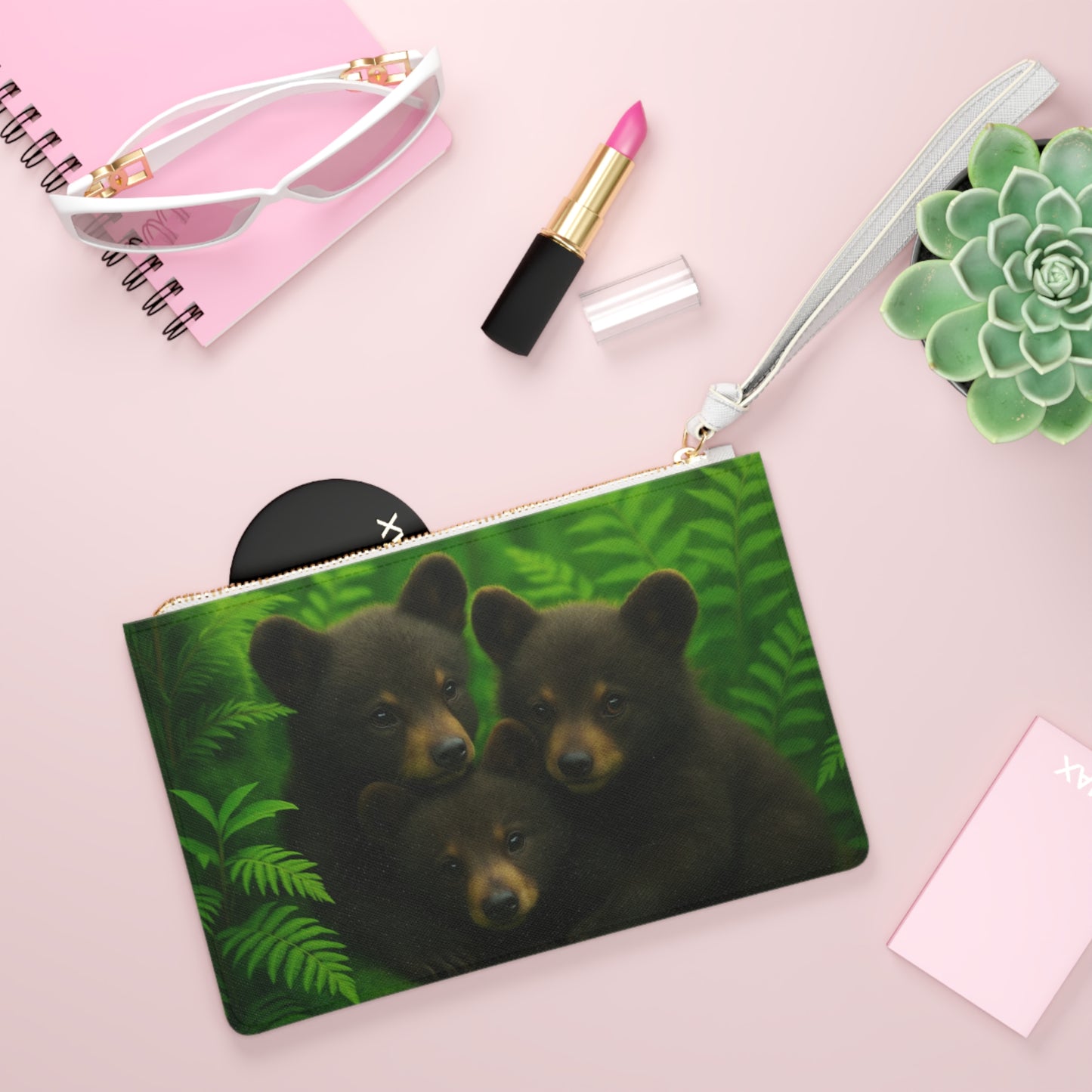 Forest Friends Clutch Bag – Cute Bear Design for Wildlife Lovers