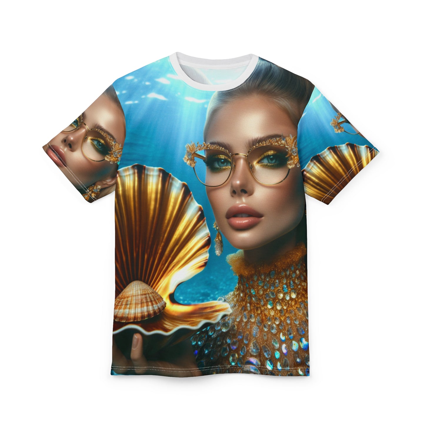 Elegant Mermaid-Inspired Unisex Tee - Ocean Vibes & Glamour