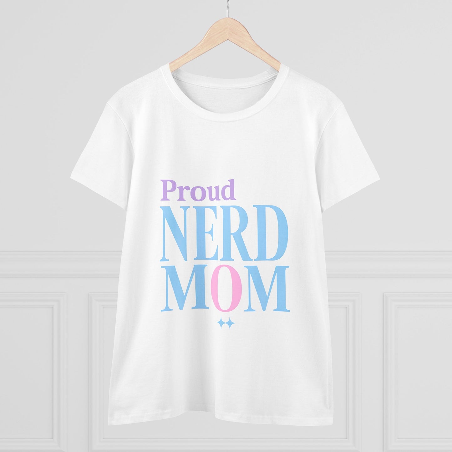 Proud Nerd Mom Tee - Midweight Cotton Shirt for Geeky Moms