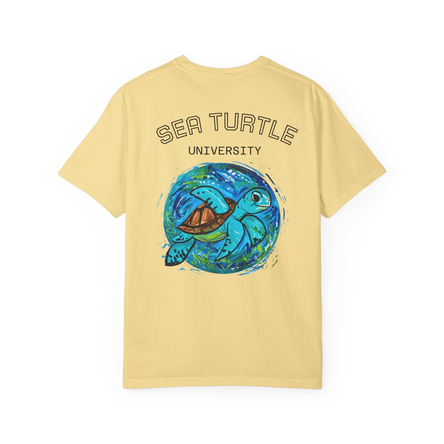 Sea Turtle University Unisex Garment-Dyed T-shirt