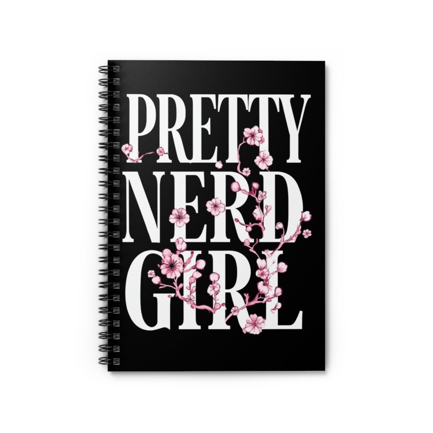 Pretty Nerd Girl Spiral Notebook - Flower Design for Creative Minds