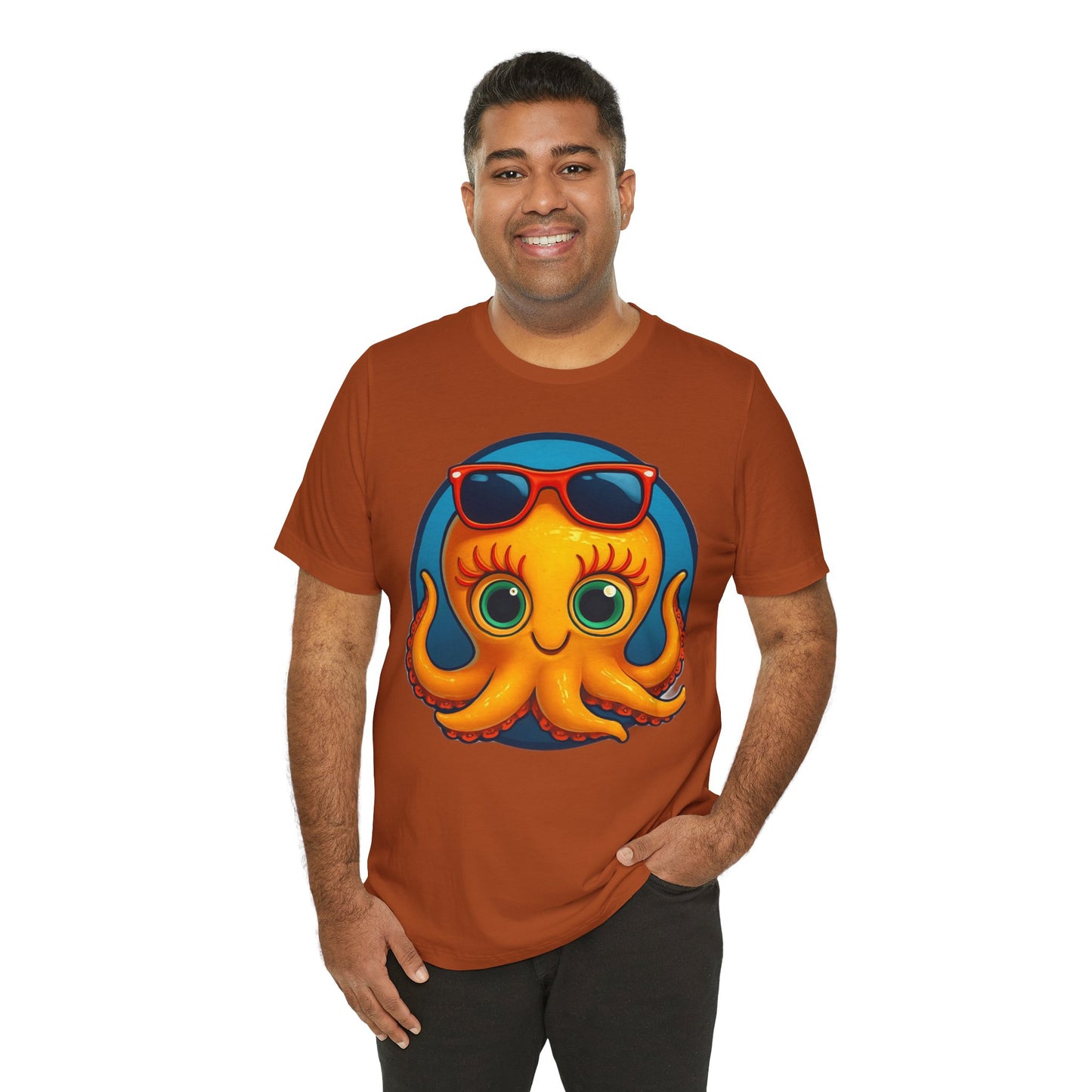 Cool Octopus Graphic Tee - Fun Unisex Jersey Short Sleeve T-Shirt