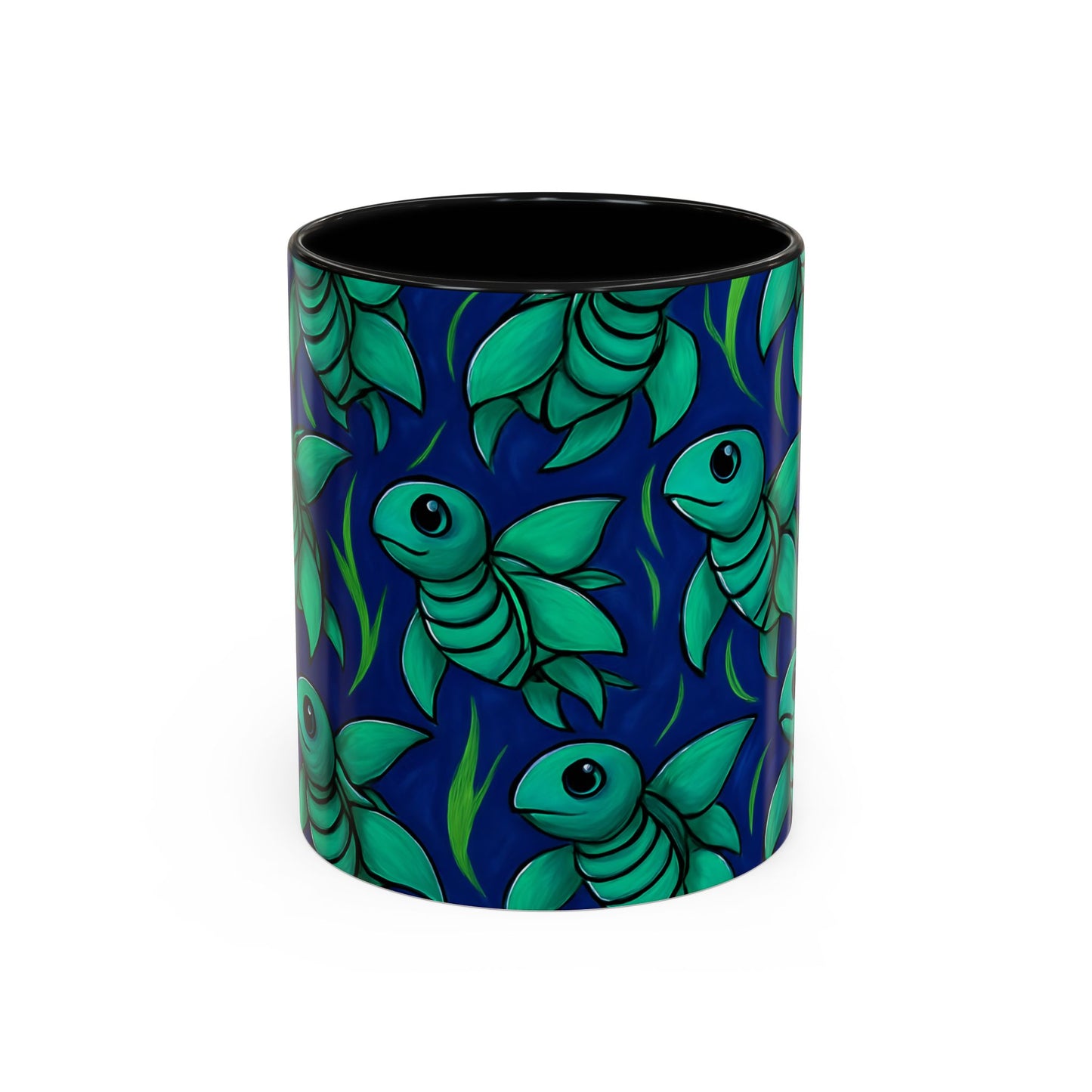 Whimsical Sea Turtle Accent Coffee Mug - 11/15oz