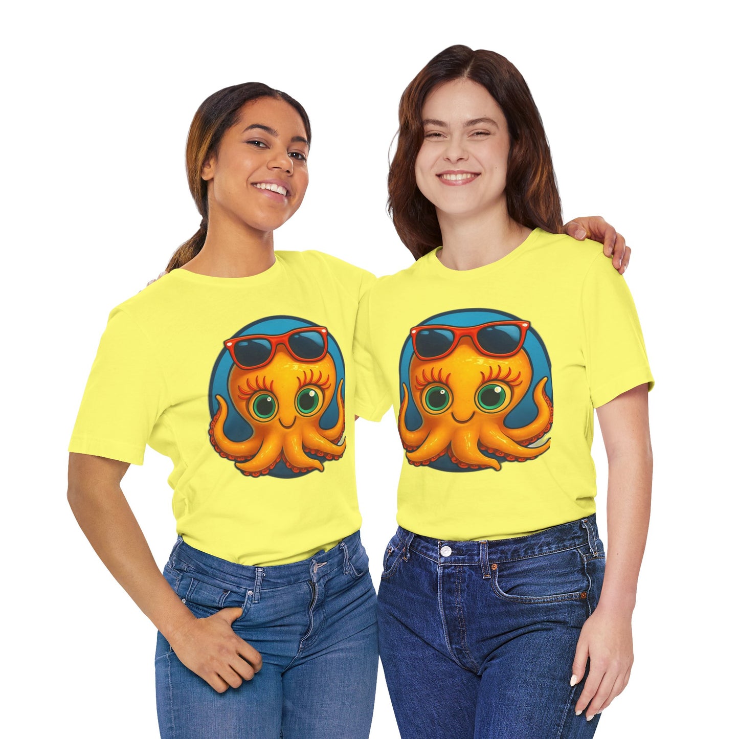 Cool Octopus Graphic Tee - Fun Unisex Jersey Short Sleeve T-Shirt