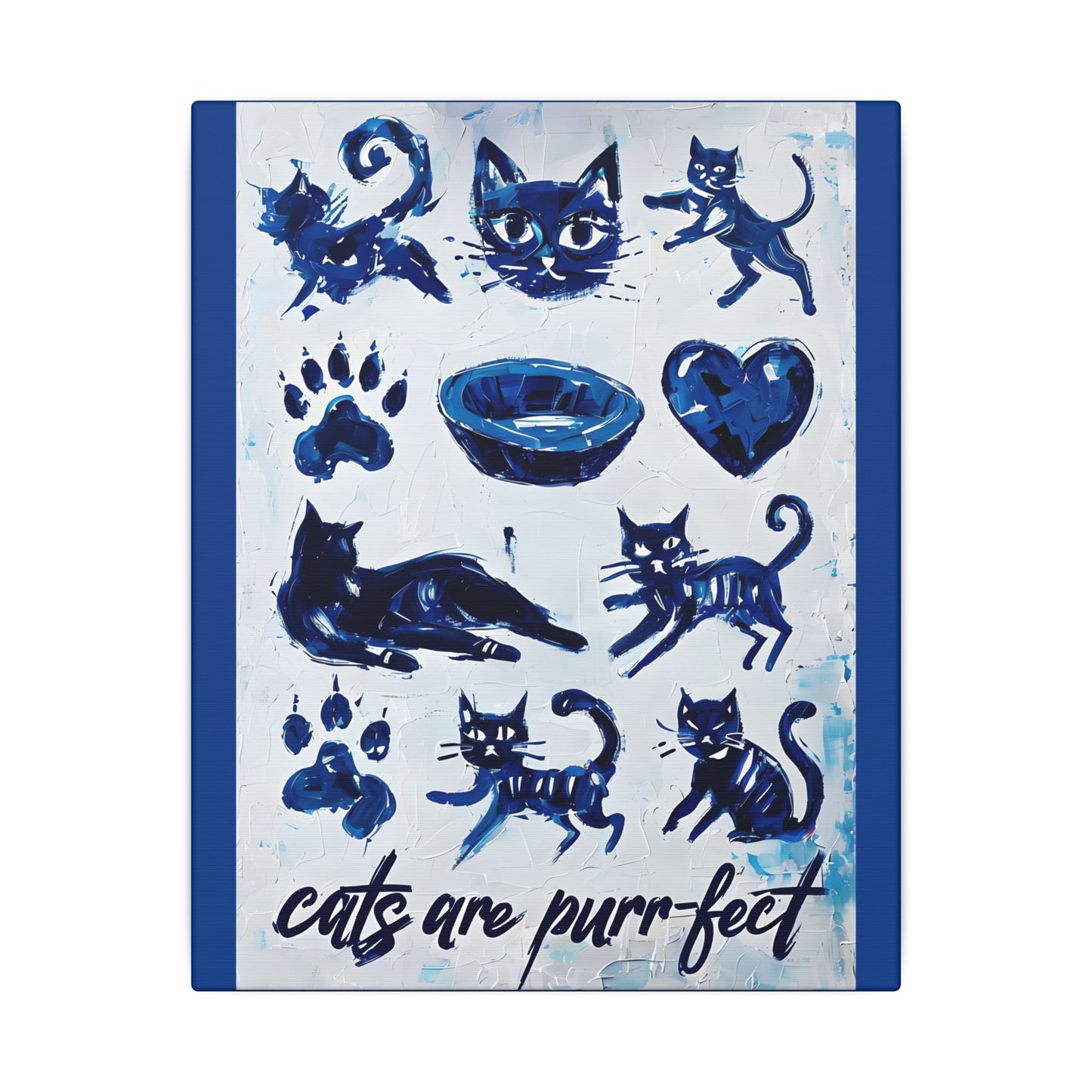 Cat-Themed Wall Art Canvas Print, Perfect for Cat Lovers, Home Decor, Gift for Cat Owners, Pet Lovers, Animal Wall Art