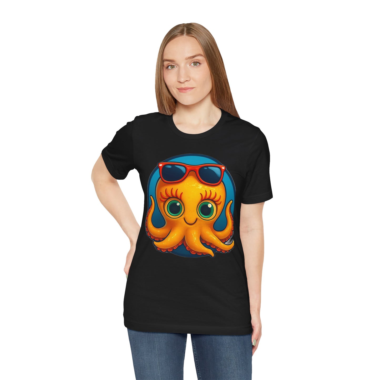 Cool Octopus Graphic Tee - Fun Unisex Jersey Short Sleeve T-Shirt