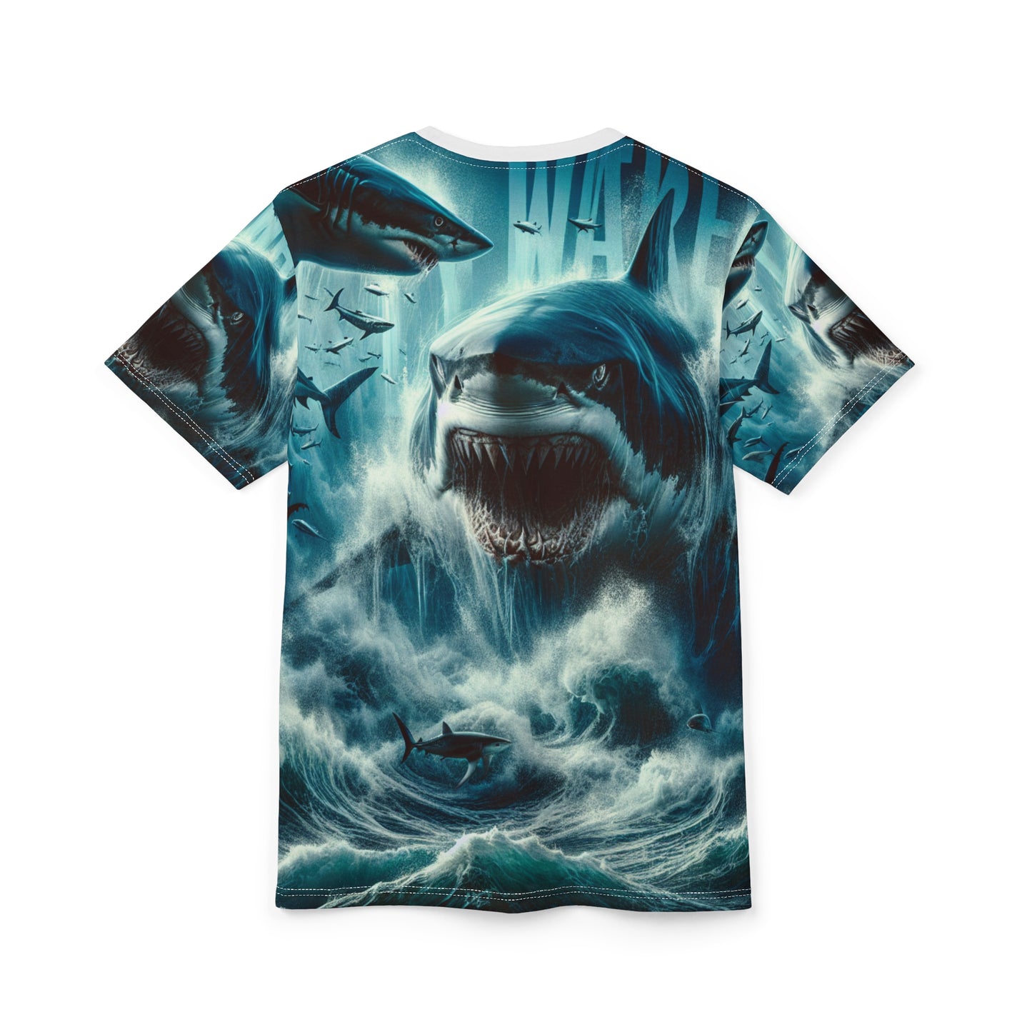 Oceanic Shark Graphic Tee - Bold Unisex Cut & Sew Shirt for Shark Lovers