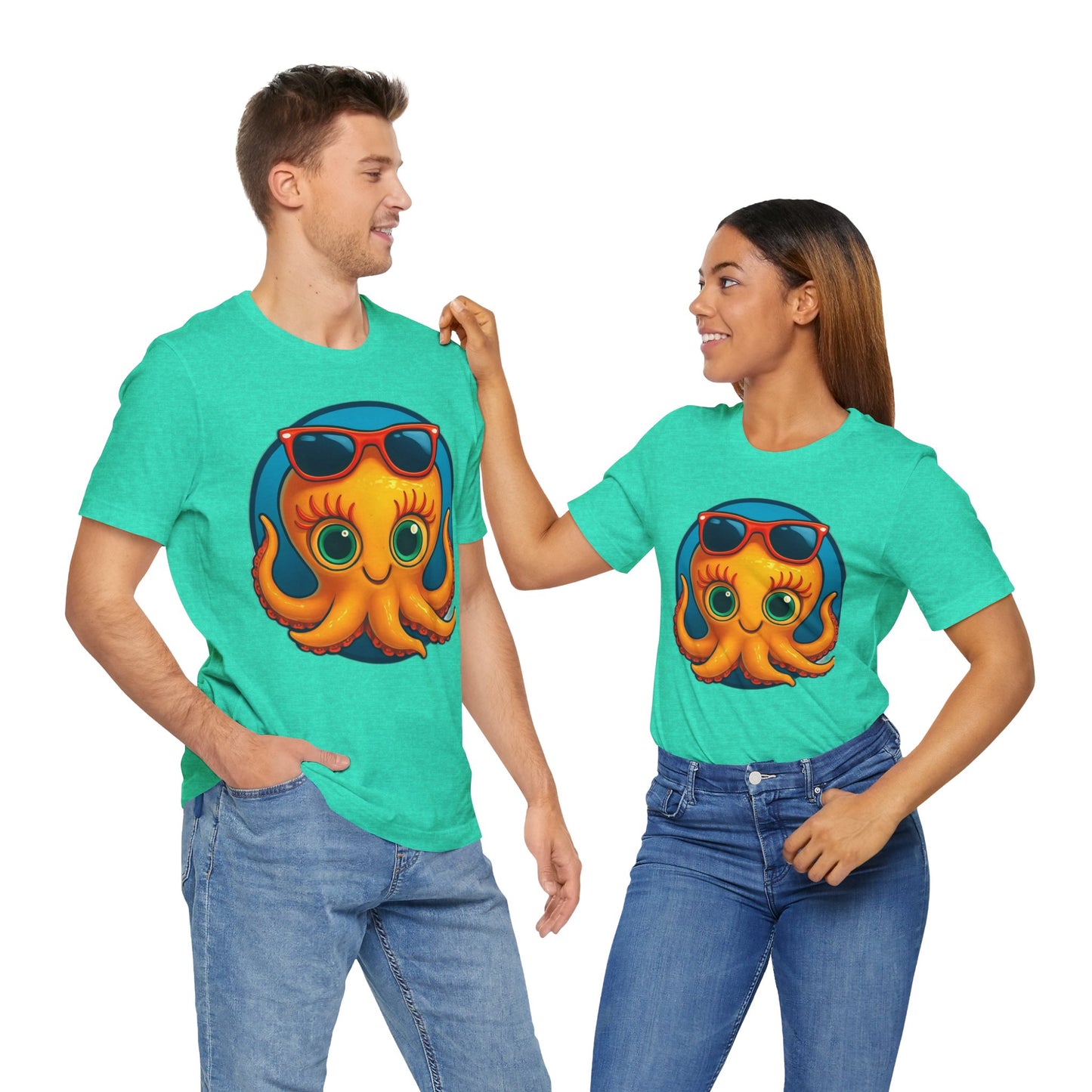 Cool Octopus Graphic Tee - Fun Unisex Jersey Short Sleeve T-Shirt
