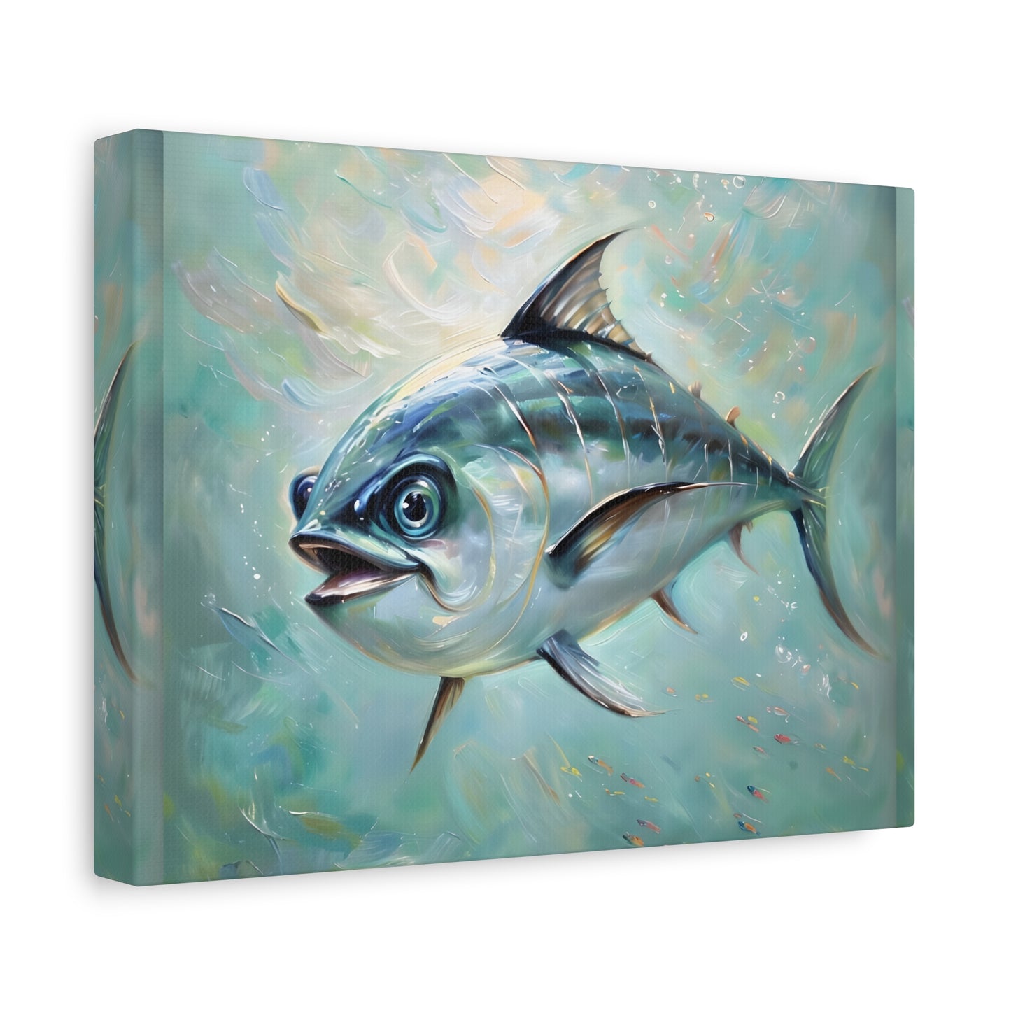 Fish-Themed Wall Art, Coastal Decor, Ocean Lover's Gift, Canvas Artwork, Nautical Home Decor