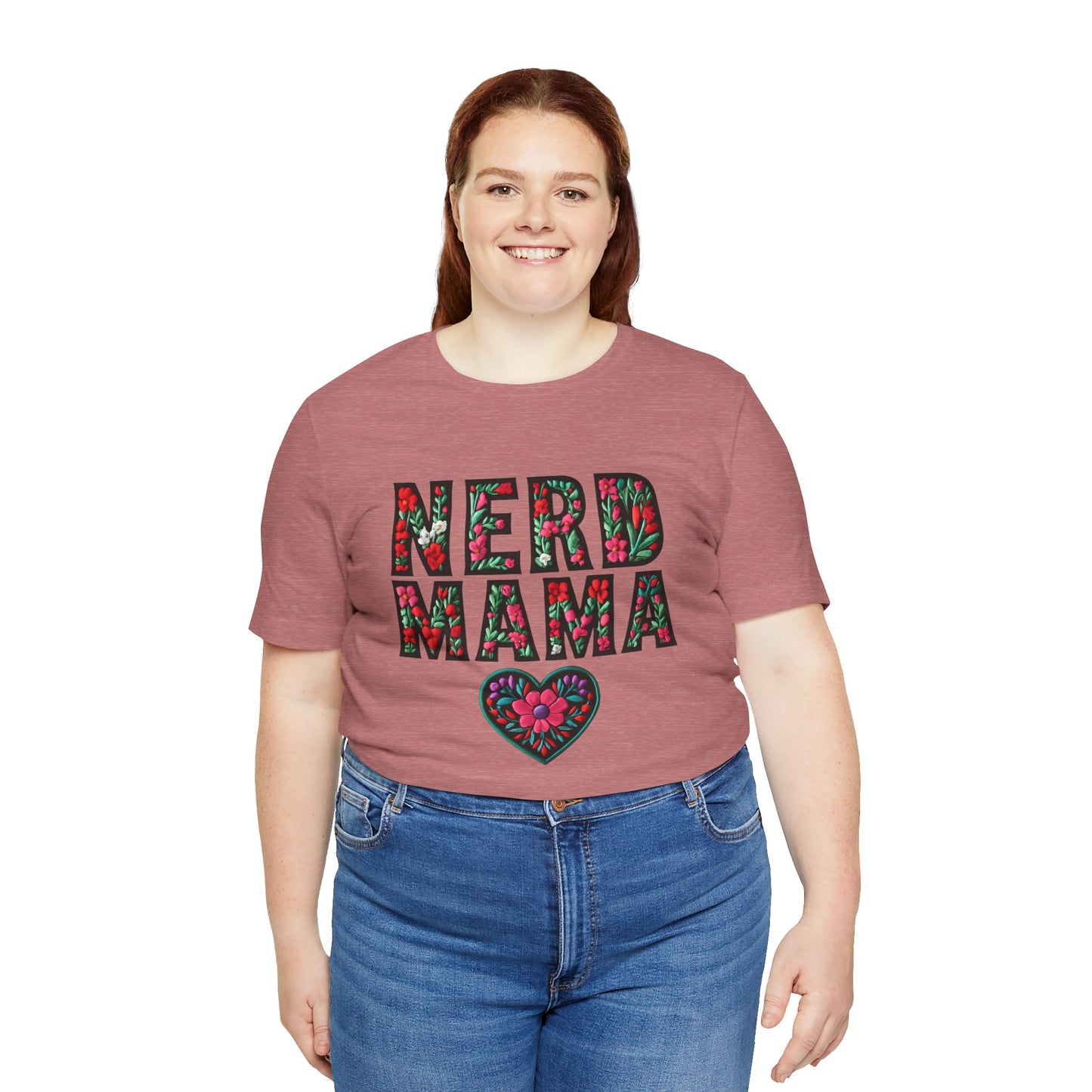 Floral Nerd Mama Tee - Unisex Short Sleeve T-Shirt for Proud Moms