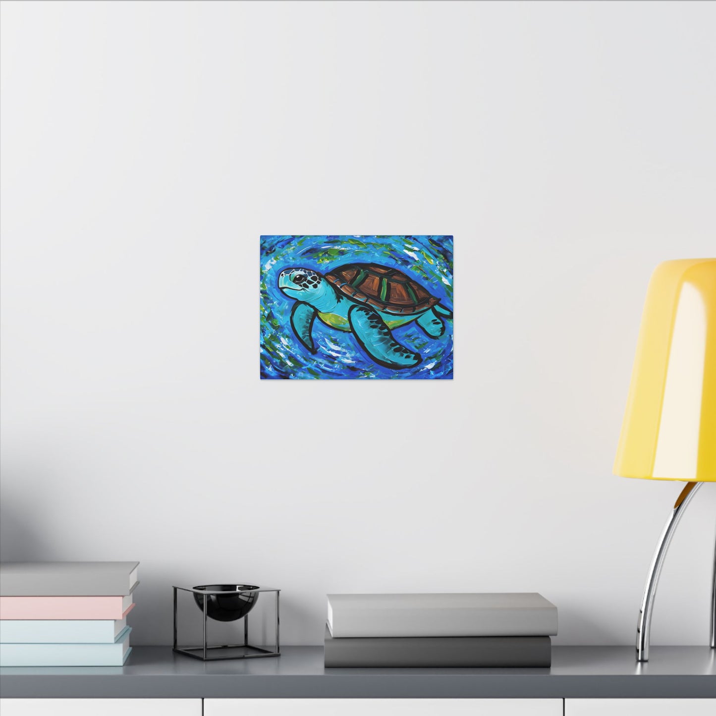 Sea Turtle Canvas Wall Art, Ocean Decor, Nature Lover Gift, Marine Life Artwork, Beach House Decor, Underwater Art