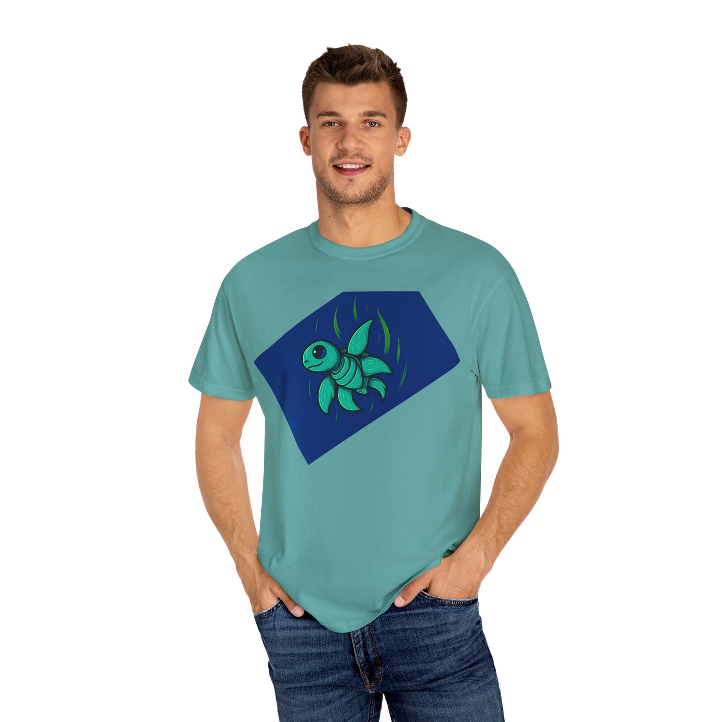 Ocean-Inspired Unisex Garment-Dyed T-shirt, Casual Tee, Beachwear, Eco-Friendly Fashion, Nature Lover Gift, Summer Apparel