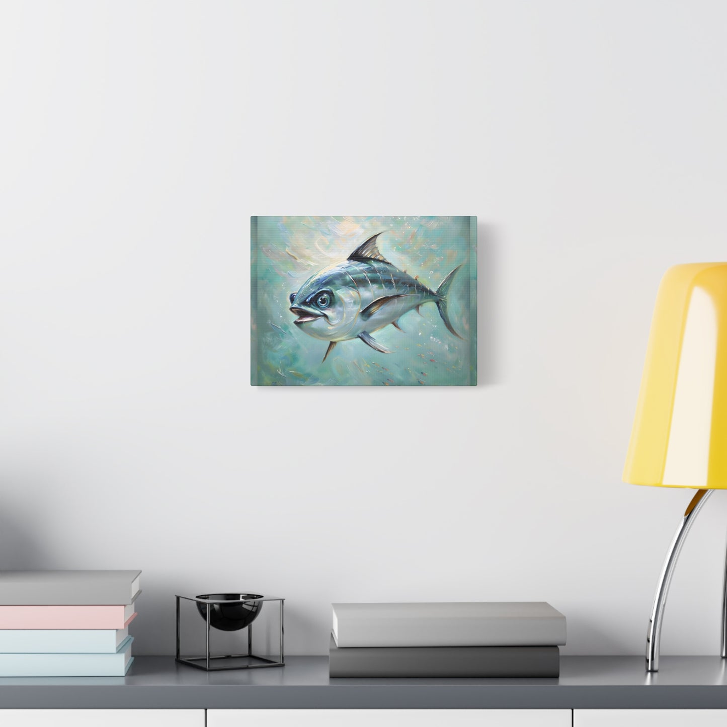 Fish-Themed Wall Art, Coastal Decor, Ocean Lover's Gift, Canvas Artwork, Nautical Home Decor
