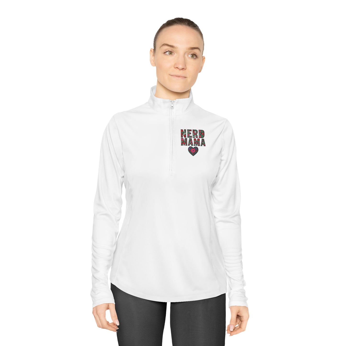 Nerd Mama Ladies Quarter-Zip Pullover - Comfortable & Stylish