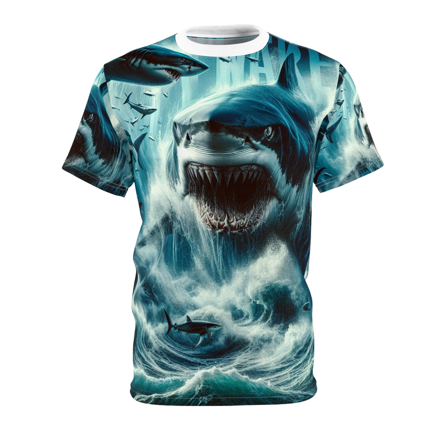 Oceanic Shark Graphic Tee - Bold Unisex Cut & Sew Shirt for Shark Lovers