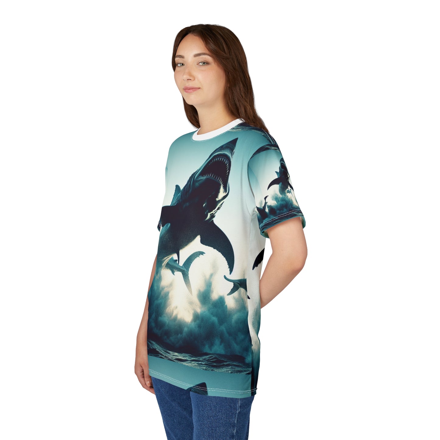 Ocean Adventure Shark Tee - Unisex Cut & Sew Shirt