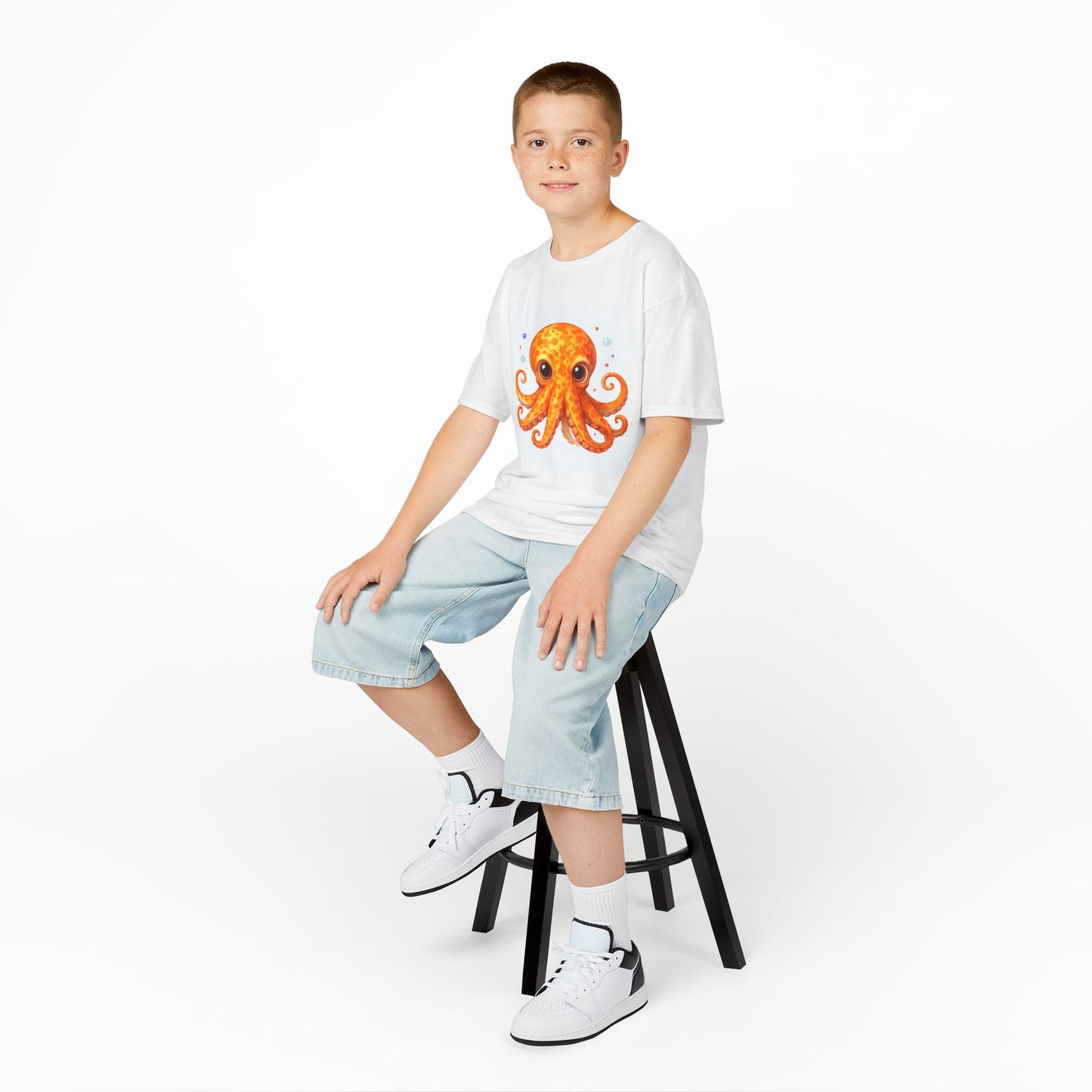 Kids Colorful Octopus Tee - Fun & Playful Cotton Shirt for Children