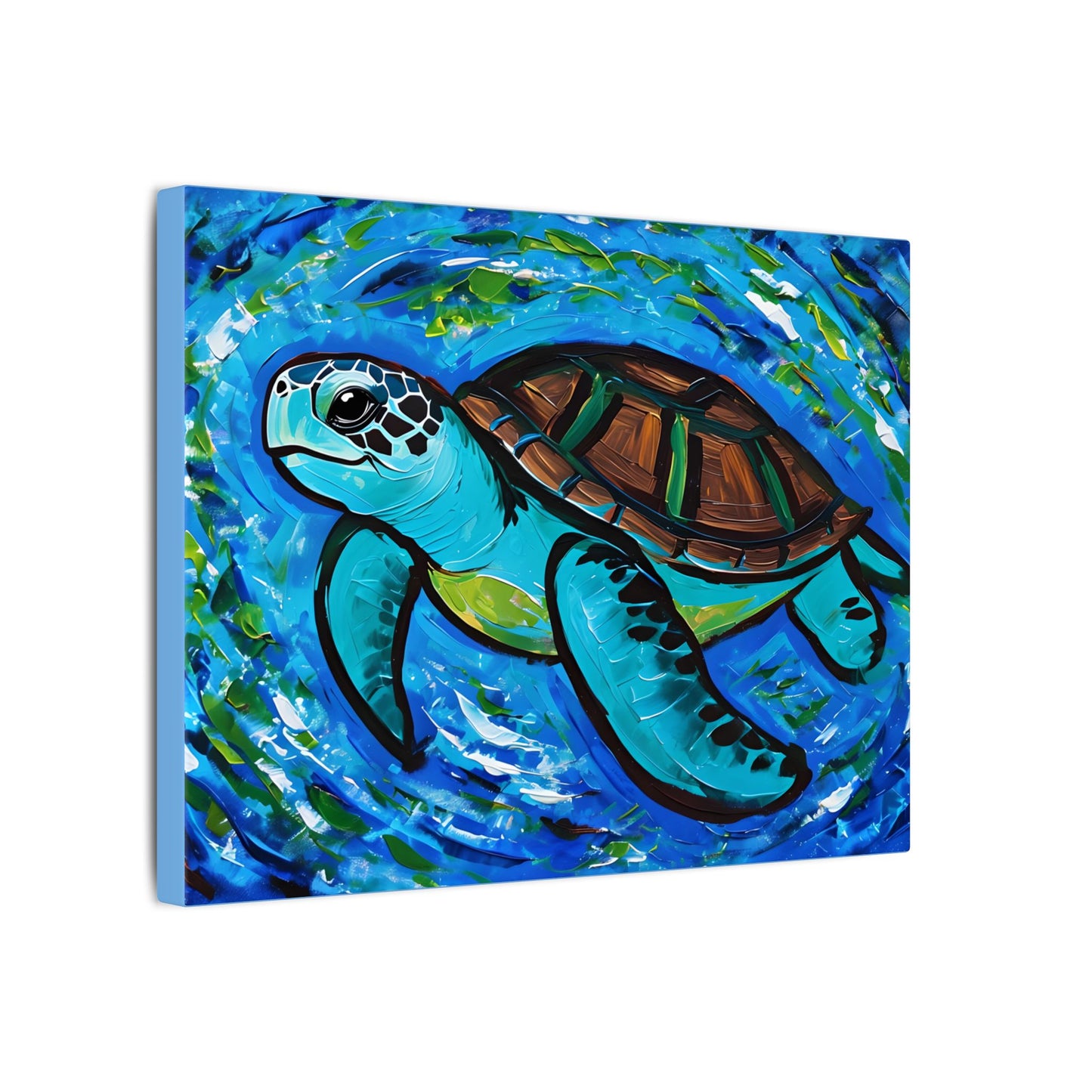 Sea Turtle Canvas Wall Art, Ocean Decor, Nature Lover Gift, Marine Life Artwork, Beach House Decor, Underwater Art