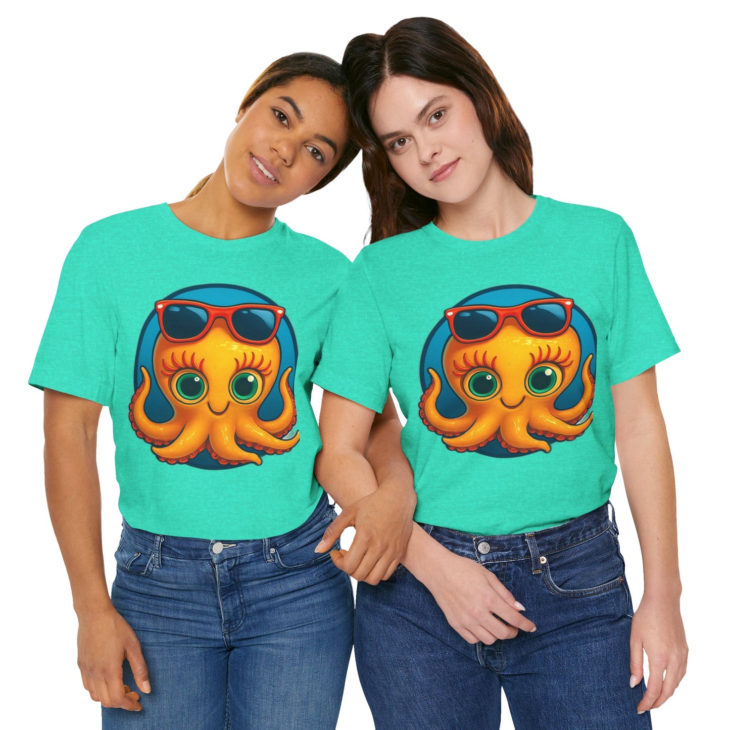 Cool Octopus Graphic Tee - Fun Unisex Jersey Short Sleeve T-Shirt