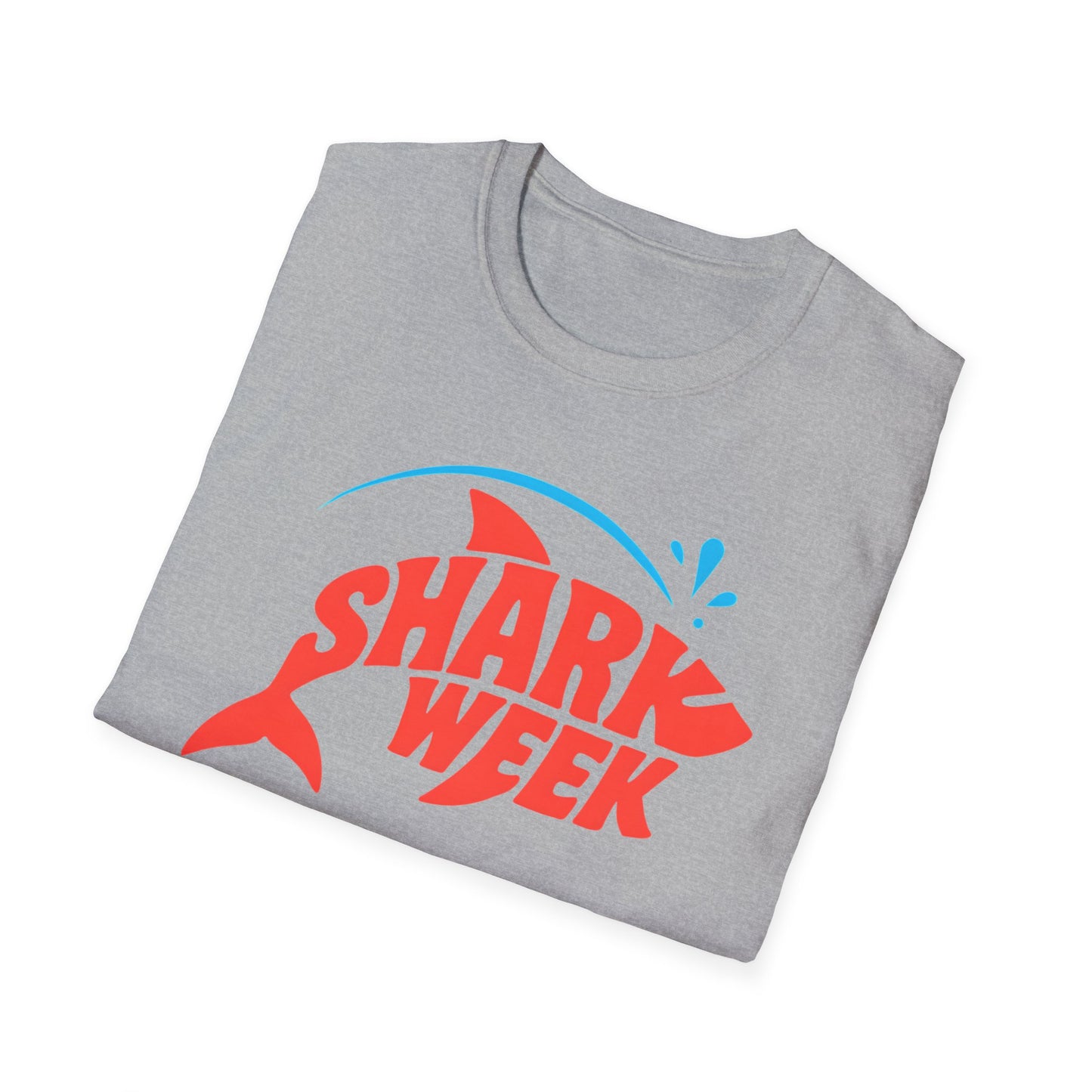 Shark Week Unisex Softstyle T-Shirt, Summer Beachwear, Ocean Lover Gift, Unique T-Shirt, Fun Graphic Tee, Casual Summer Style