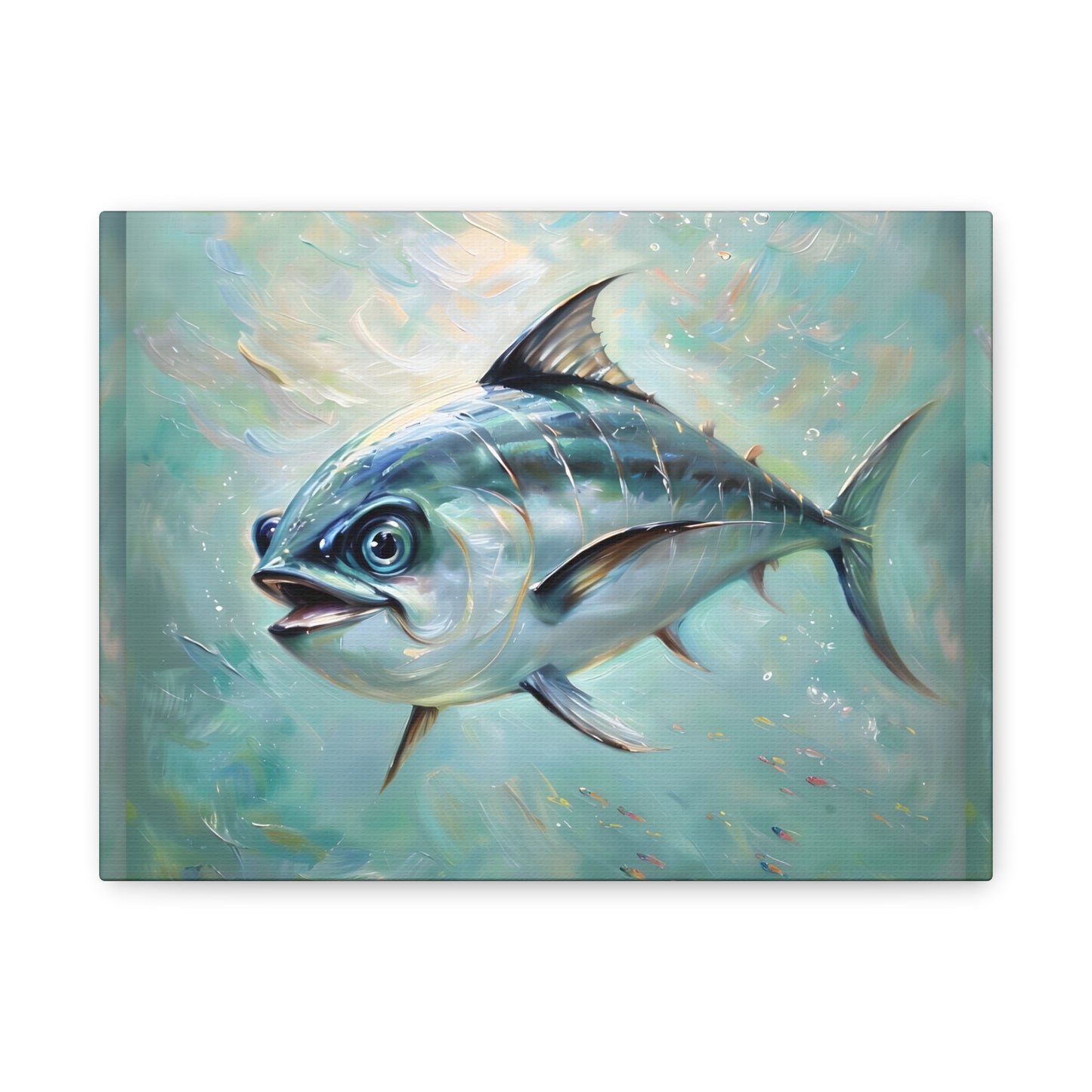 Fish-Themed Wall Art, Coastal Decor, Ocean Lover's Gift, Canvas Artwork, Nautical Home Decor